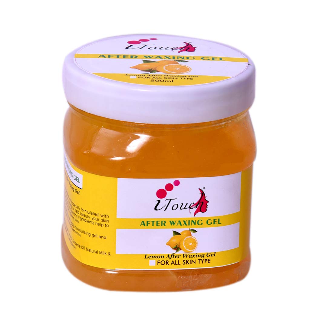 iTouch Herbal Lemon After Waxing Gel 500ml - Soothes & Moisturizes Skin Post Hair Removal - Ideal for Home Waxing & Salon Use