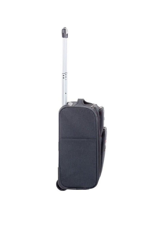 Air Canada Soft Side Underseater Carry-On Luggage - Charcoal Gray Compact Travel Bag for Airplane Cabin Storage | Perfect for Business Trips & Weekend Getaways
