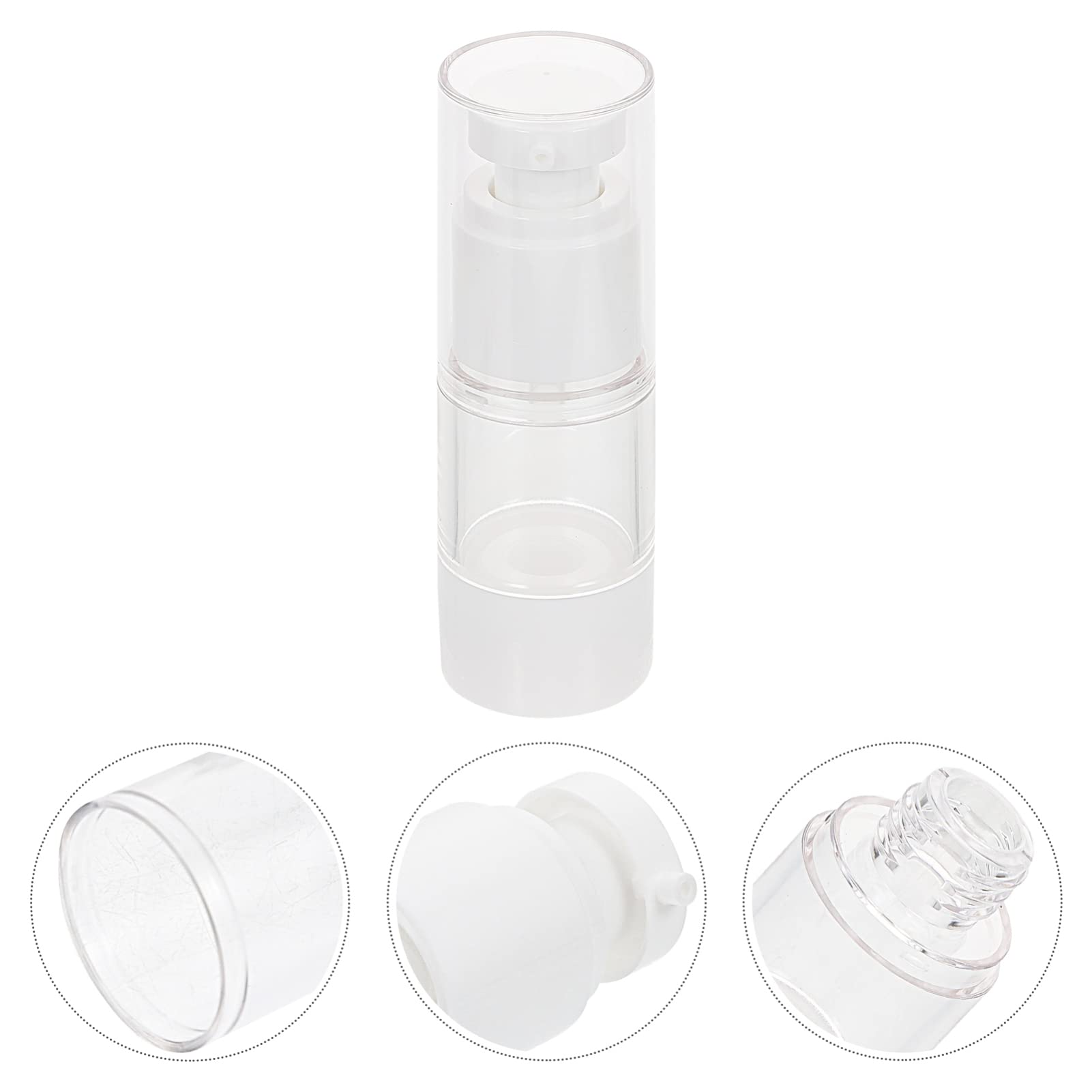 HEALLILY 10PCS Clear Vacuum Lotion Pump Bottles - Airless Cosmetic Cream Dispenser for Essential Oils, Skincare, and Travel (BPA-Free, Leak-Proof) | Perfect for DIY Beauty Products, Salons, and Home Use