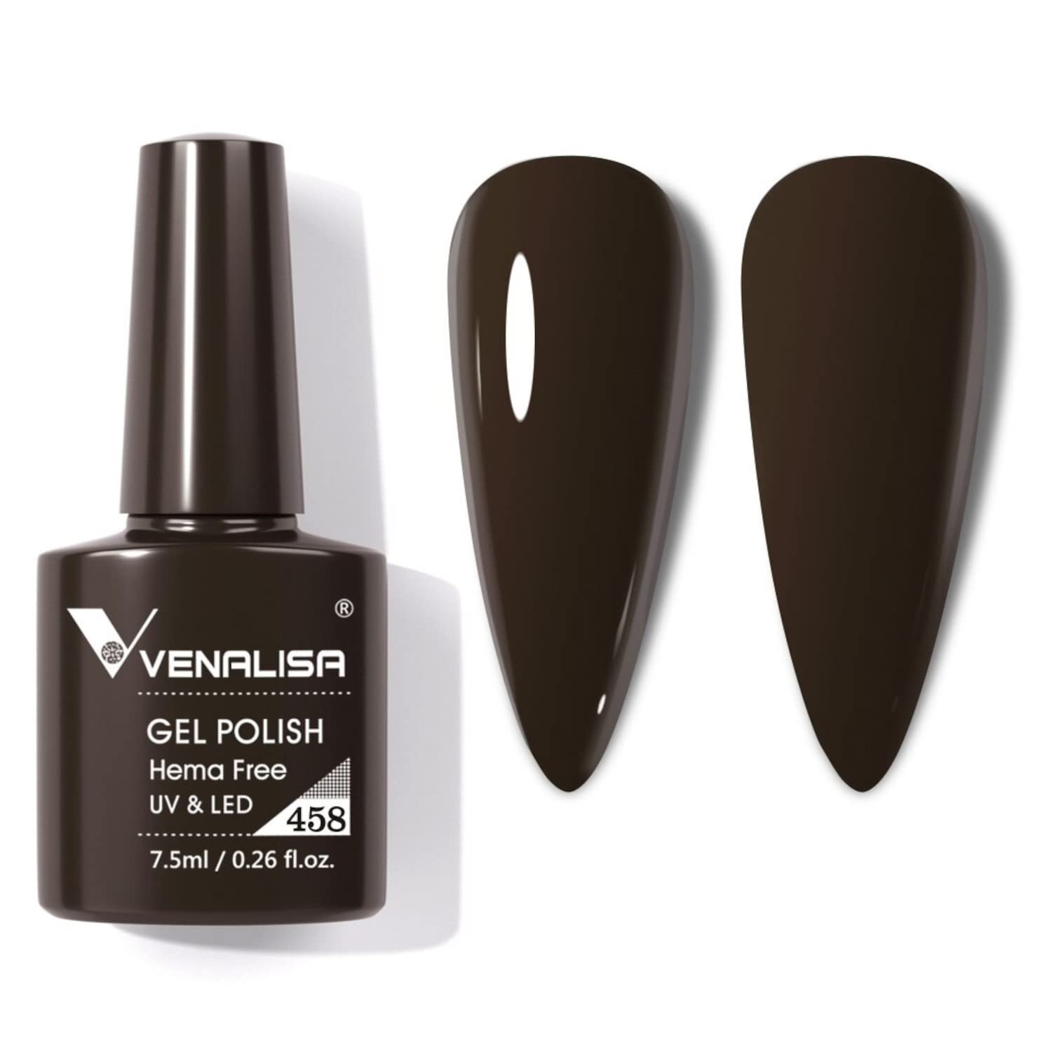 VENALISA 7.5ml #458 Soak Off UV LED Gel Nail Polish - Long Lasting Salon Quality Nail Art Gel for Manicure - Cures with UV/LED Light - Perfect for Home & Professional Nail Salon Use