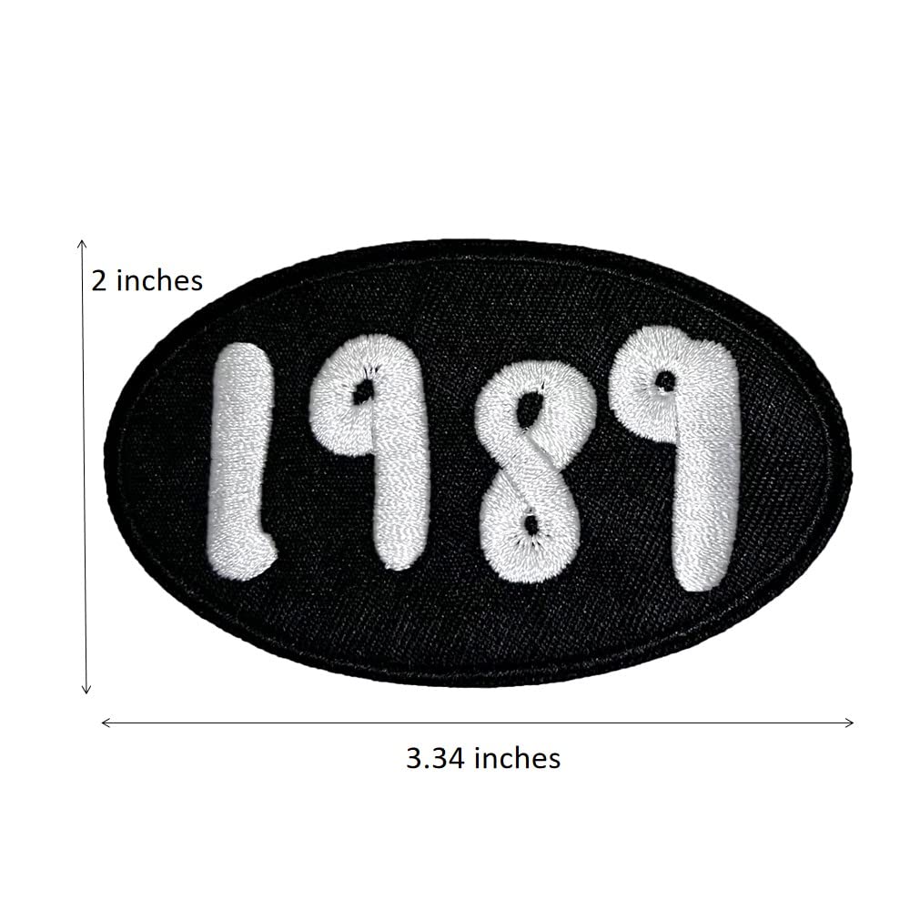1989 Embroidered Iron-On Patch for Hoodies & Jackets - DIY Customization for Denim, Backpacks & Jeans