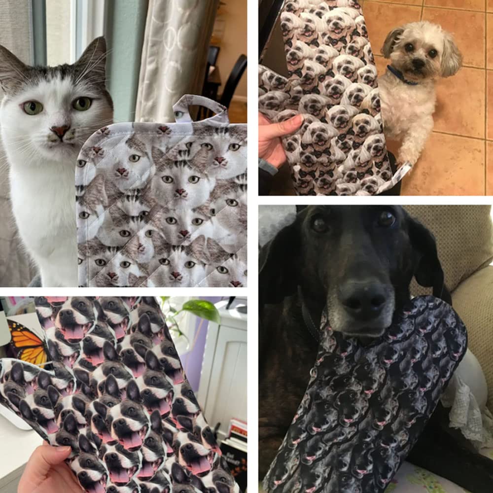 Custom Heat Resistant Pot Holders - Oven Mitts & Kitchen Insulation Gloves for Cooking & Baking - Anti-Scalding Protection with Personalized Patterns - Perfect for Home Kitchen, BBQ & Dining Room Use