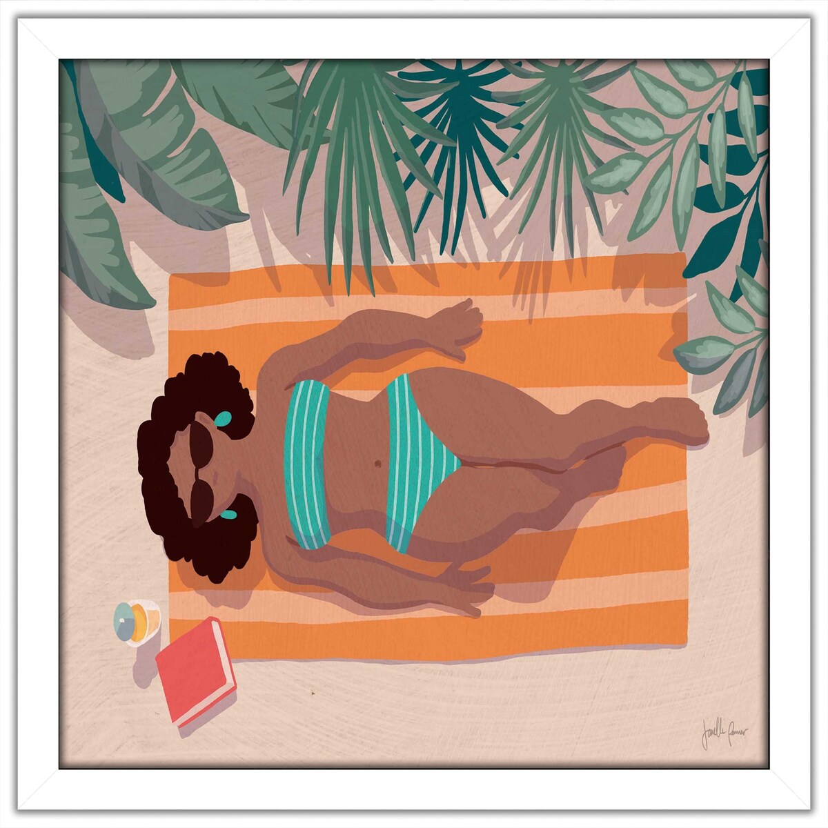 Beach Babes III Square Acrylic Wall Art Print - Vibrant Coastal Decor for Living Room, Bedroom & Beach House