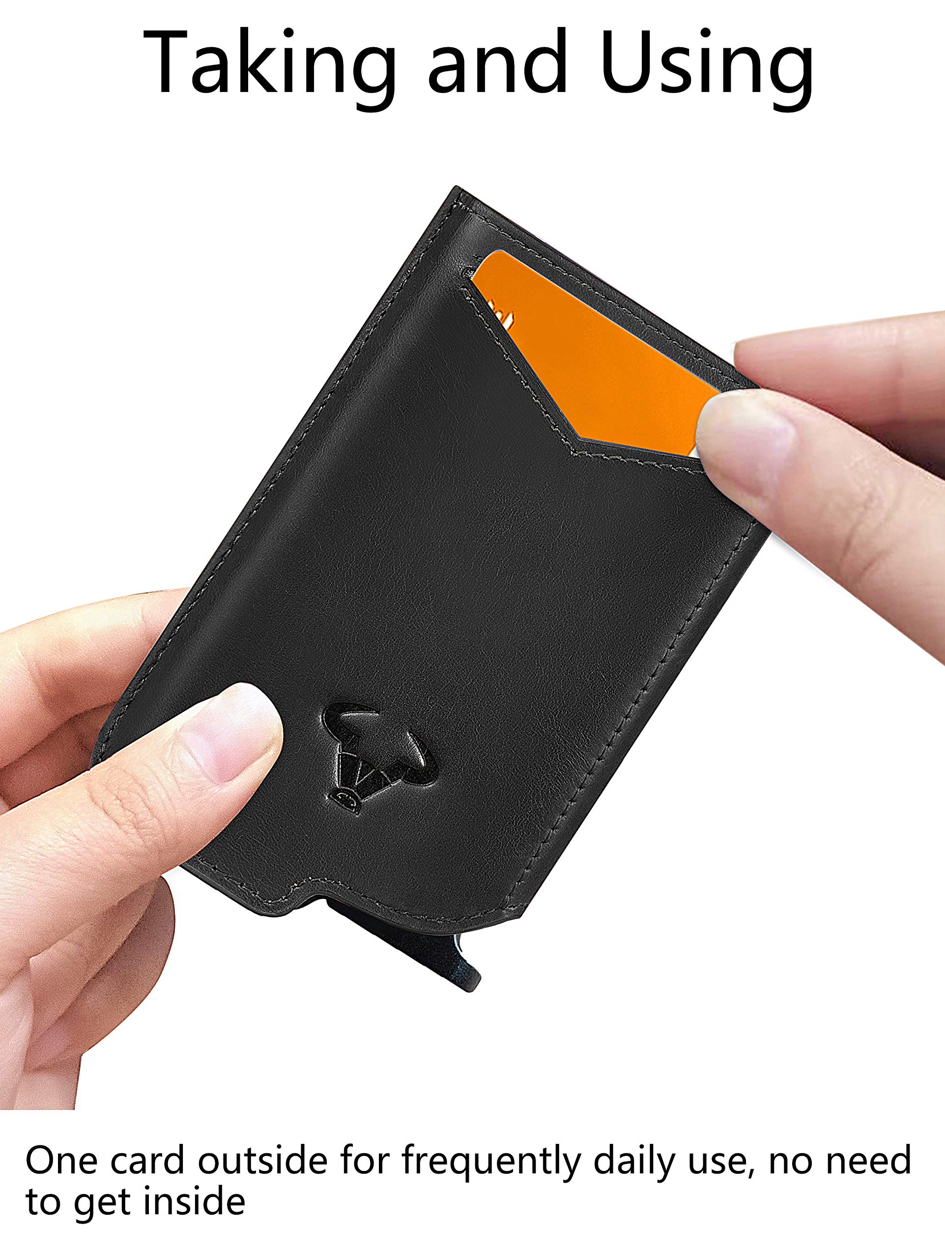 BigAnt Men's Slim RFID Blocking Wallet with Aluminum Money Clip - Holds 8 Cards - Perfect Gift for Men - Ideal for Travel, Business & Everyday Use