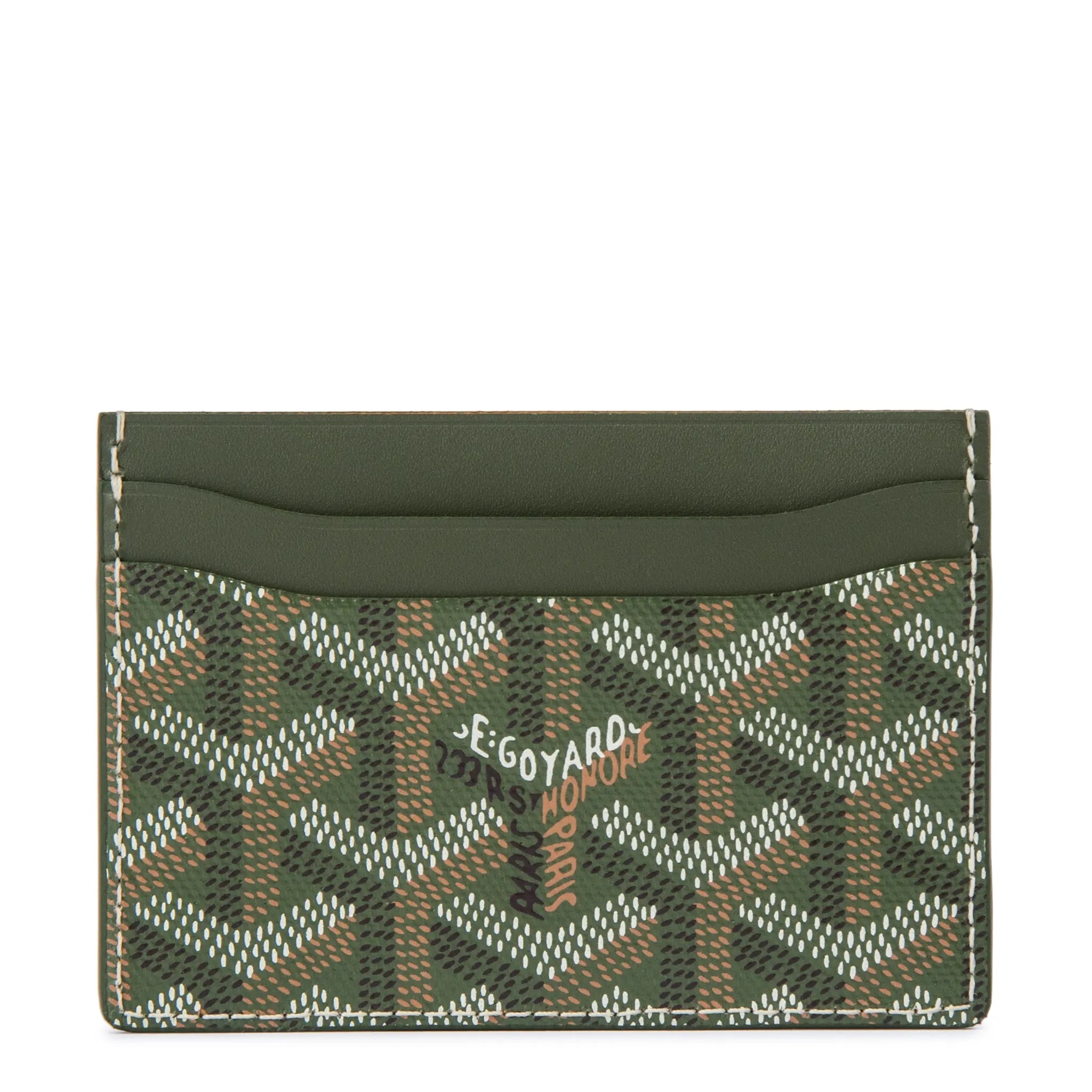 Goyard Saint Sulpice Khaki Card Holder - Luxury Slim Wallet for Men & Women - Perfect for Travel, Business & Everyday Use