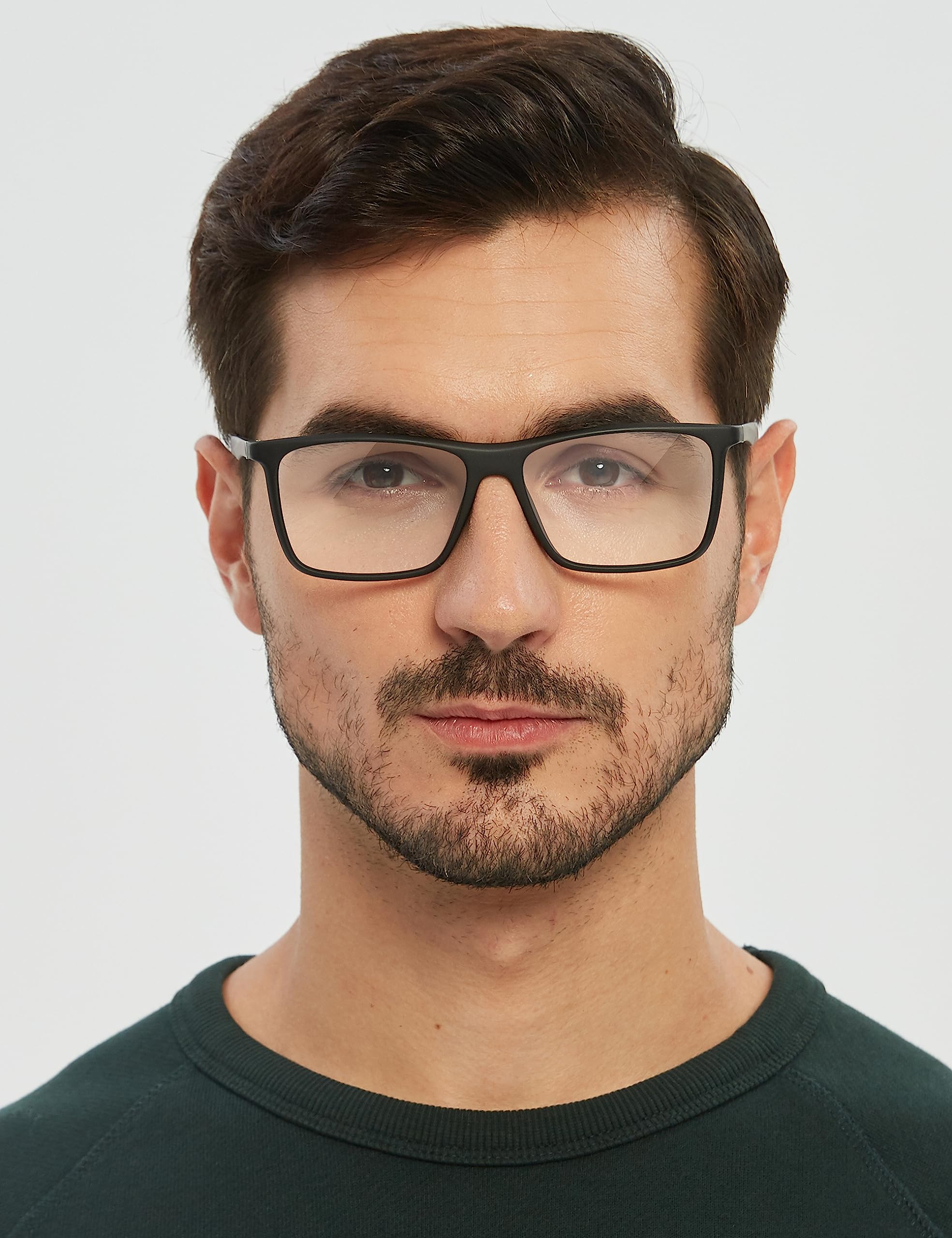GUDVUE Blue Light Blocking Glasses for Men - Anti Eyestrain Computer & Gaming Glasses with Rectangle Frame - Perfect for Office, Gaming & Screen Time