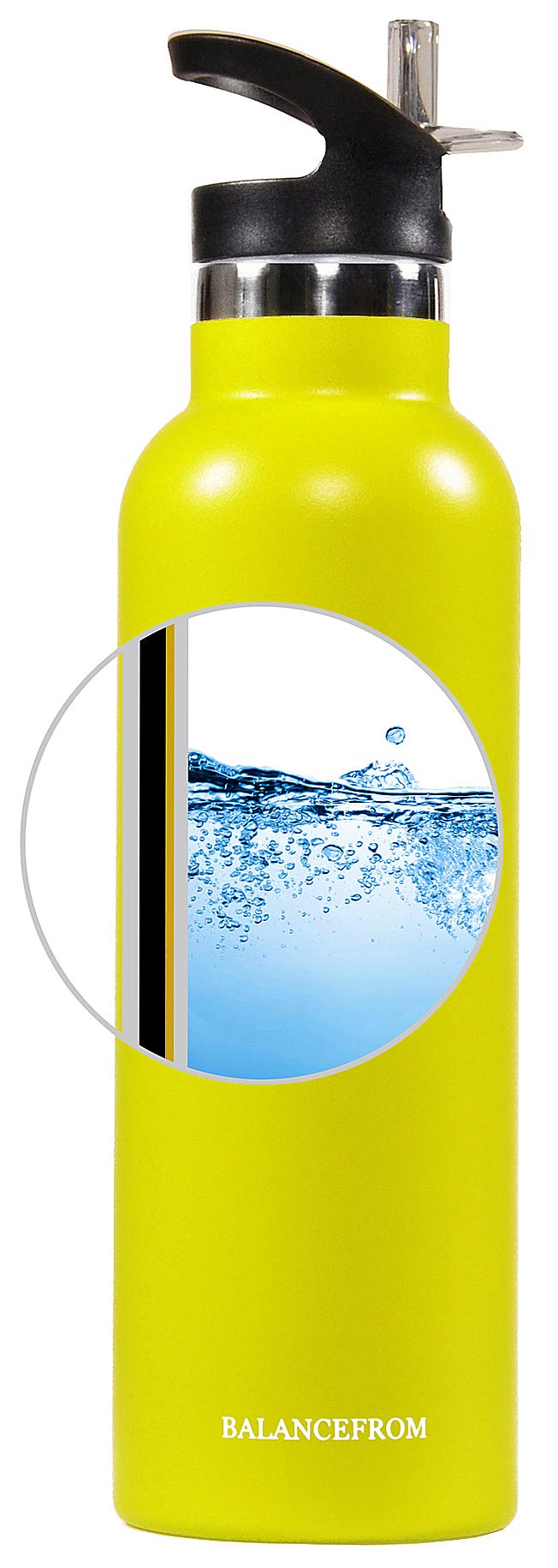 Signature Fitness Double-Wall Vacuum Insulated Stainless Steel Water Bottle - 3 Leakproof Lids, 20oz/32oz, 12 Colors - Perfect for Gym, Hiking & Office Hydration