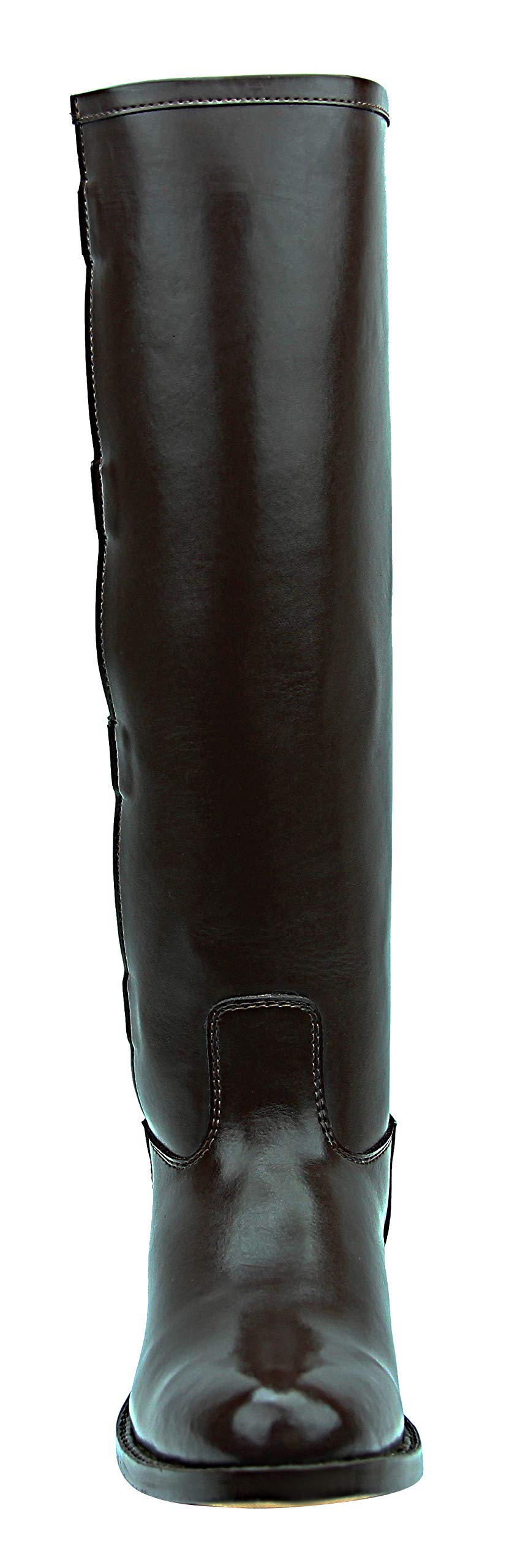 Women's Knee High Leather Equestrian Riding Boots - Brown Tall Boots for Horseback Riding & Outdoor Activities - Perfect for Polo, Dressage & Country Fashion
