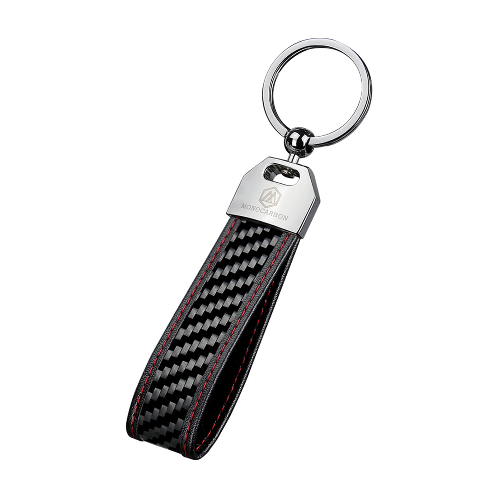 Premium MONOCARBON Real Carbon Fiber Keychain Clip with Ring - Slim Luxury Carabiner for Men's Car Keys | Durable EDC Keychain Gift for Husband, Boyfriend & Professionals | Perfect for Daily Use, Travel & Outdoor Activities