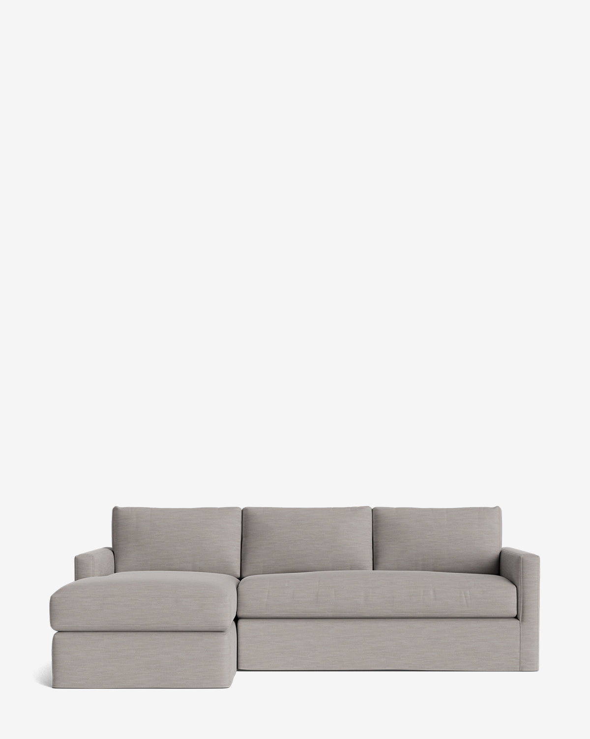 Macy Slipcover Chaise Sectional Sofa 101 - Modern Living Room Furniture for Small Spaces, Home Theater & Family Gatherings