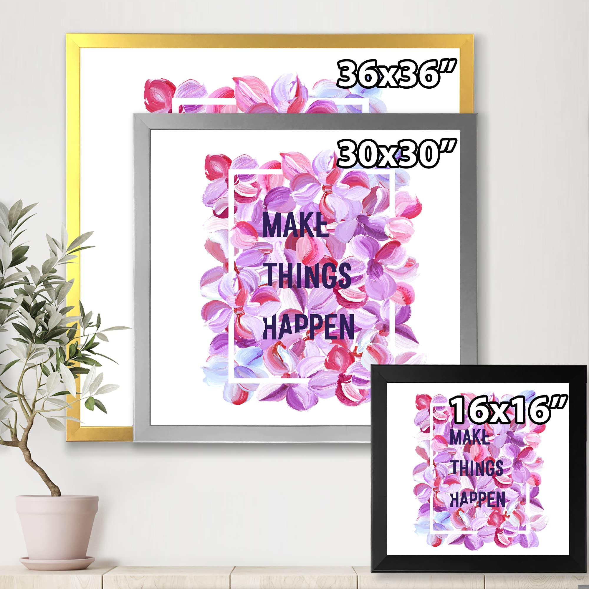 DesignQ Traditional Framed Wall Art - Elegant Home Decor for Living Room, Bedroom & Office | Ready to Hang Canvas Painting for Interior Design