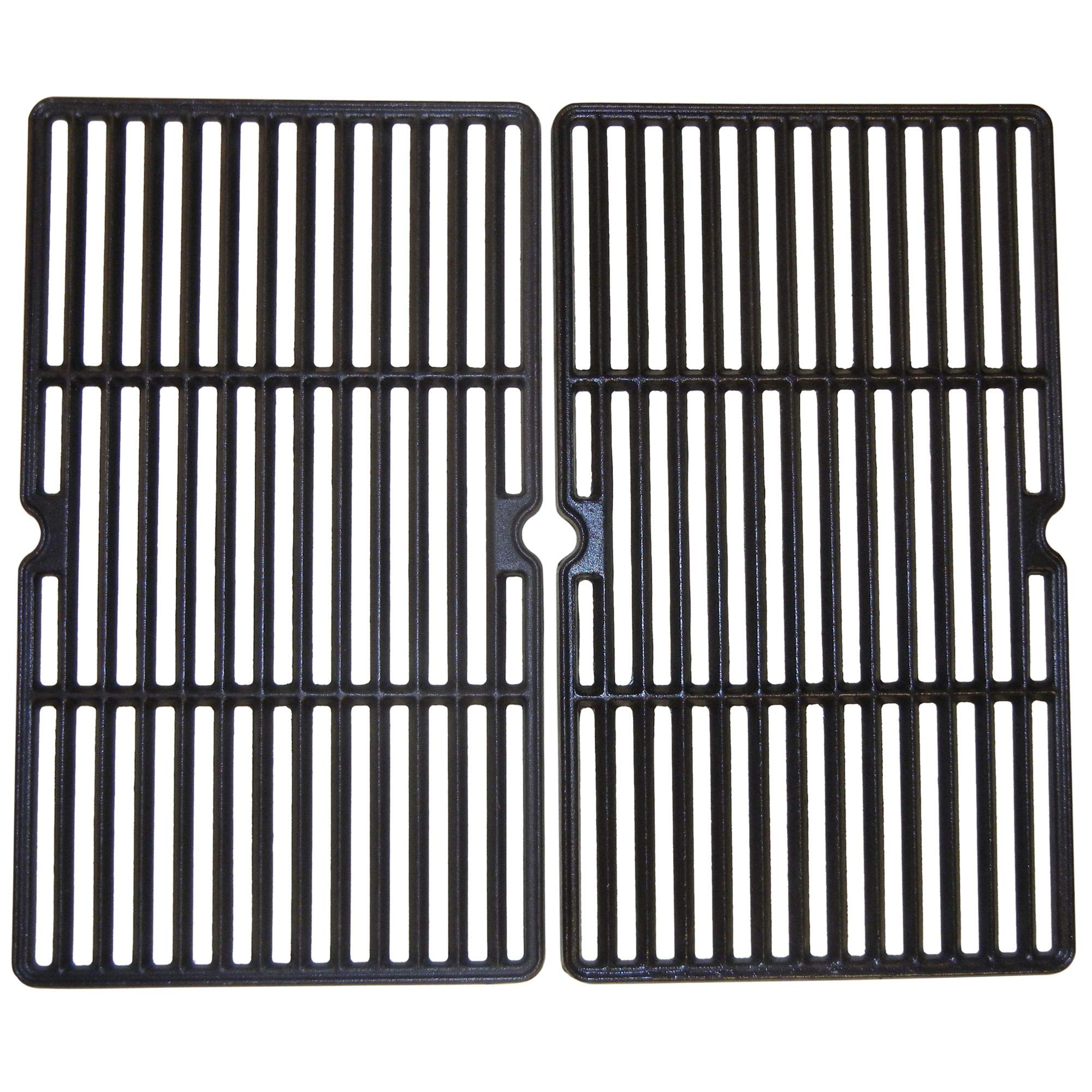 2-Piece Matte Cast Iron Cooking Grid for Charbroil Gas Grills - 18.5 Inch Replacement Grates for BBQ, Grilling Steaks, Burgers & Vegetables - Heavy Duty & Rust Resistant