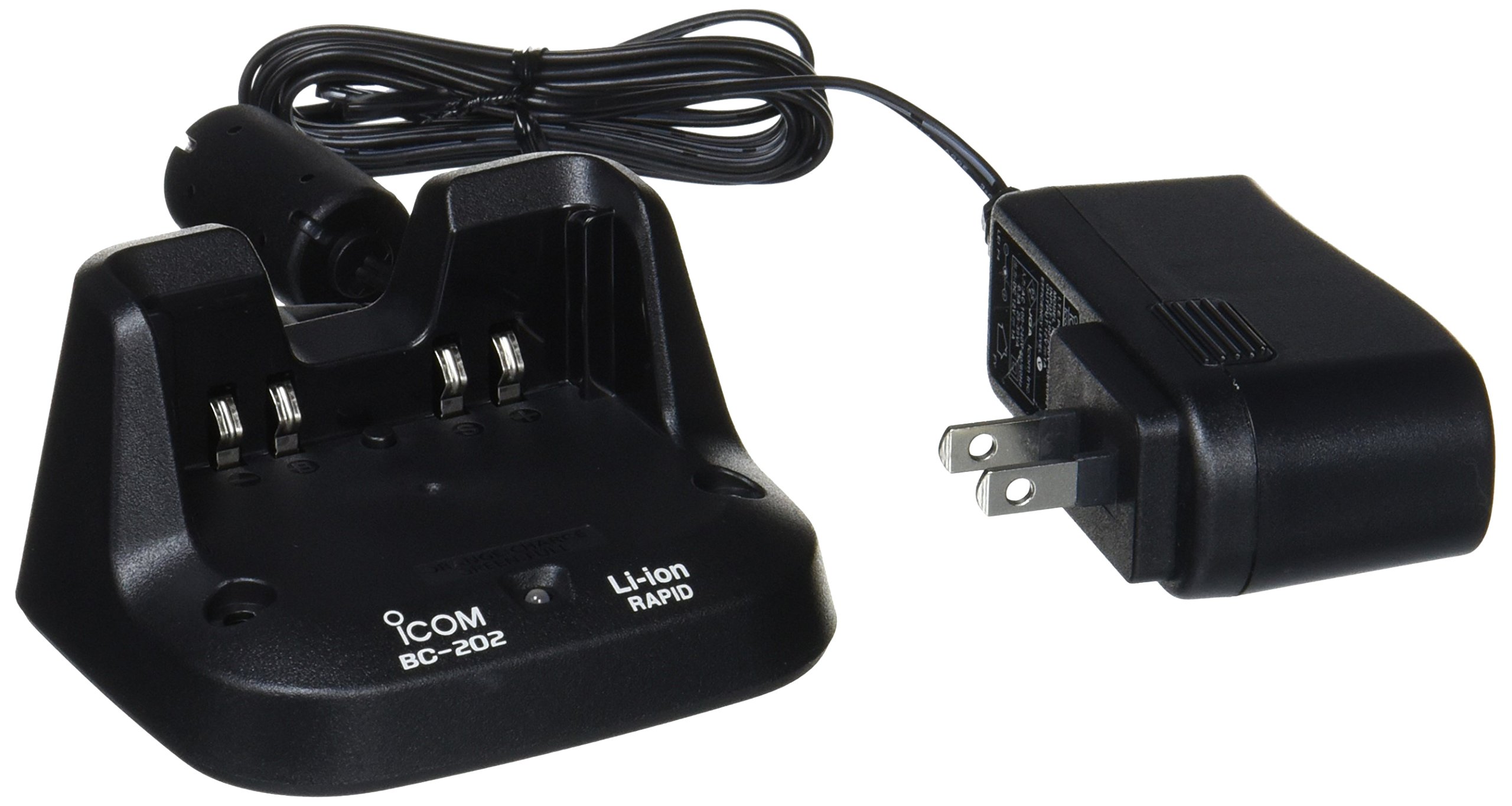 ICOM BC-202 Fast Charger for Two-Way Radios - Rapid Charging Station for Walkie Talkies with LED Indicator - Perfect for Outdoor Adventures, Construction Sites & Emergency Communications