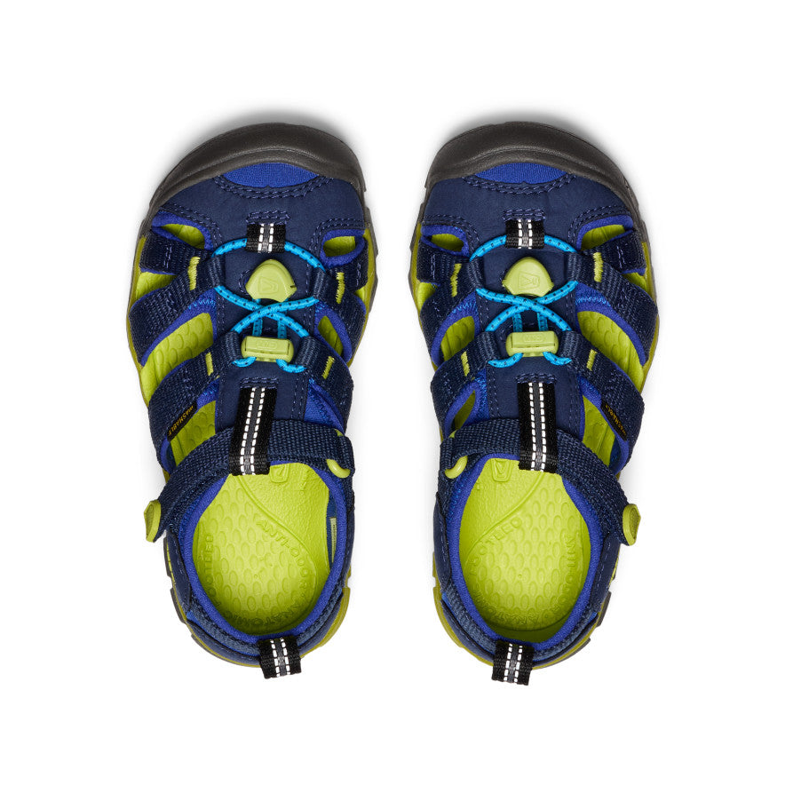 Little Kids' Seacamp II CNX Water Shoes | Navy Blue & Chartreuse Non-Slip Aqua Socks for Beach, Pool & Water Play