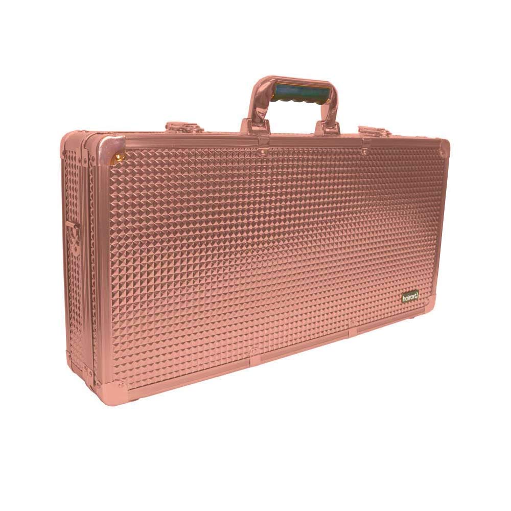Stylish Rose Gold Barber Case for Men & Women - Perfect for Travel, Salon, and Home Haircut Kits