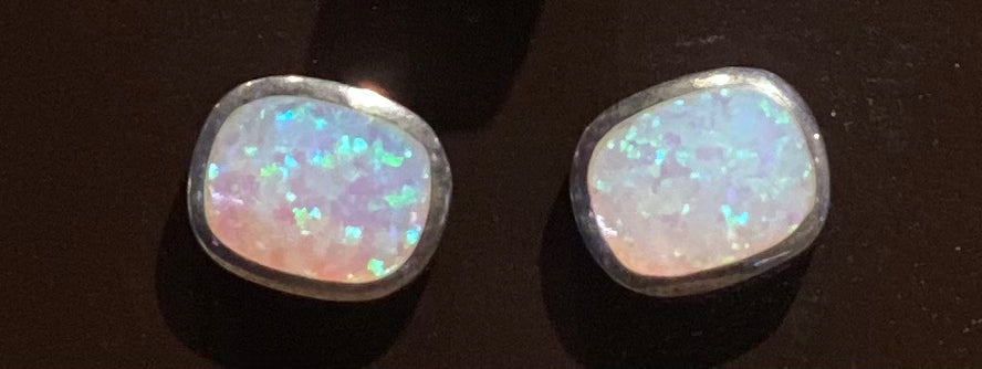 Opalite Stud Earrings for Women – Natural Stone Jewelry, Hypoallergenic & Lightweight – Perfect for Everyday Wear, Gifts & Special Occasions