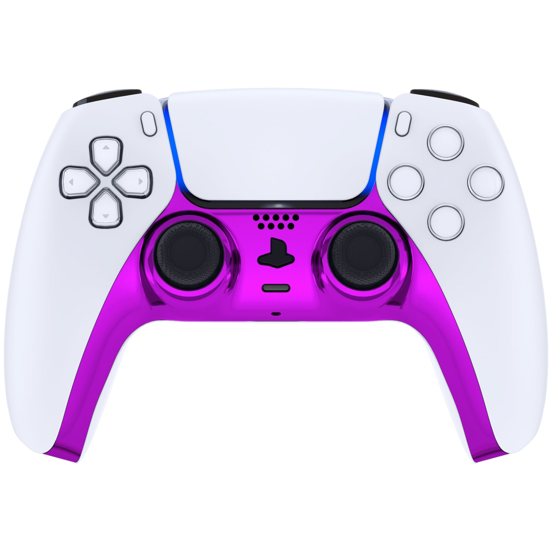 eXtremeRate Chrome Purple PS5 Controller Cover - DIY Replacement Shell with Accent Rings | Custom Decorative Trim for PS5 Controller | Gaming Accessories for Enhanced Playstation 5 Experience