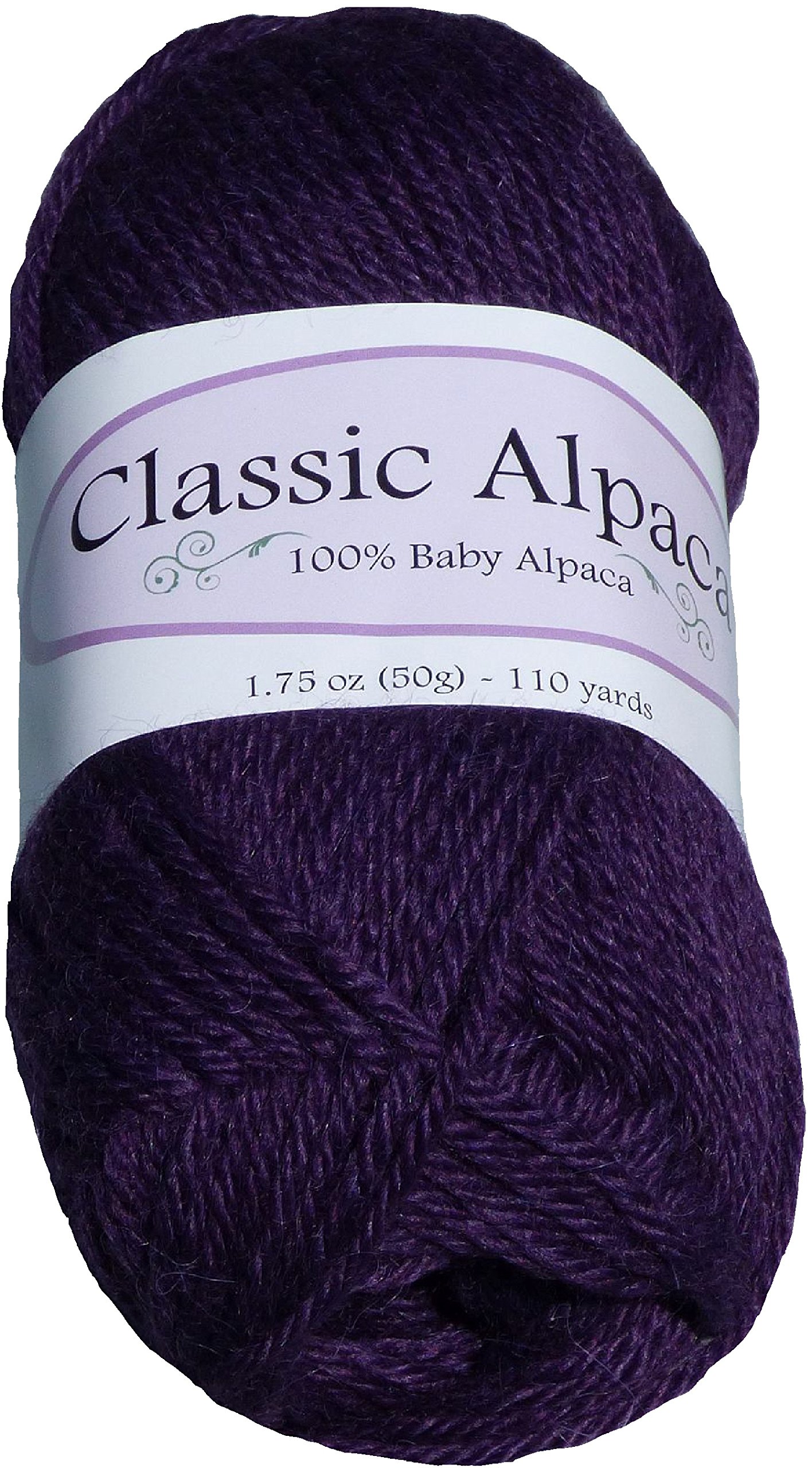 Premium 100% Baby Alpaca Yarn - Classic Soft Knitting Wool #1810 Purple Mountain Majesty for Sweaters, Scarves & DIY Crafts