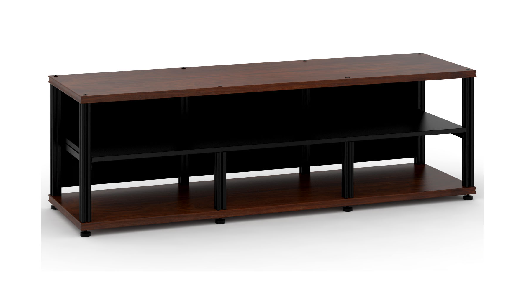 Salamander SLC20 Synergy Triple 20 AV Stand - Premium Walnut Finish for Home Theater & Entertainment Systems | Perfect for TV, Gaming & Audio Equipment Organization
