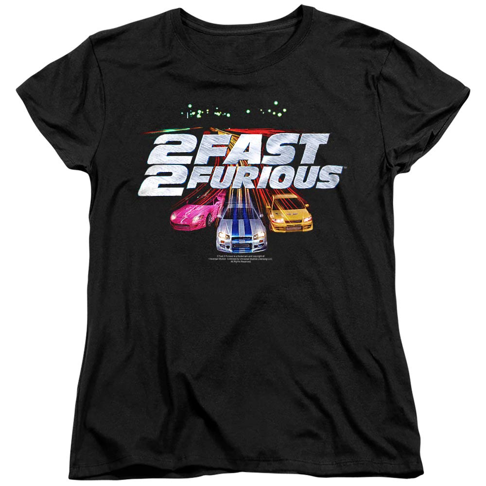 2 Fast 2 Furious Logo Women's T-Shirt | Movie Fan Apparel | Casual Wear & Gift for Car Enthusiasts