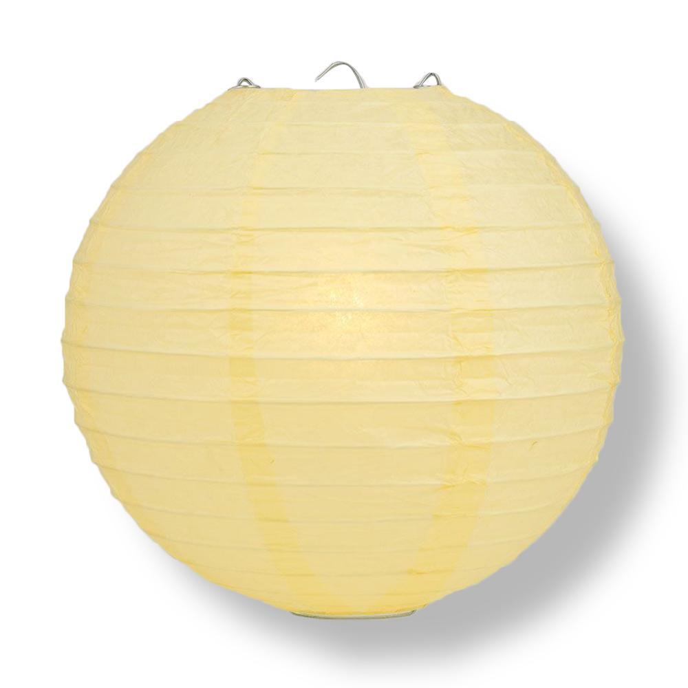 12 Pack Yellow Round Paper Lanterns - 12