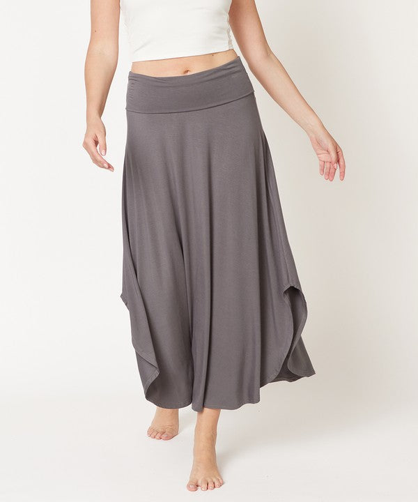 Eco-Friendly Bamboo Waistband Maxi Skirt - Comfortable & Stylish Women's Long Skirt for Casual Wear, Beach, and Summer Outfits