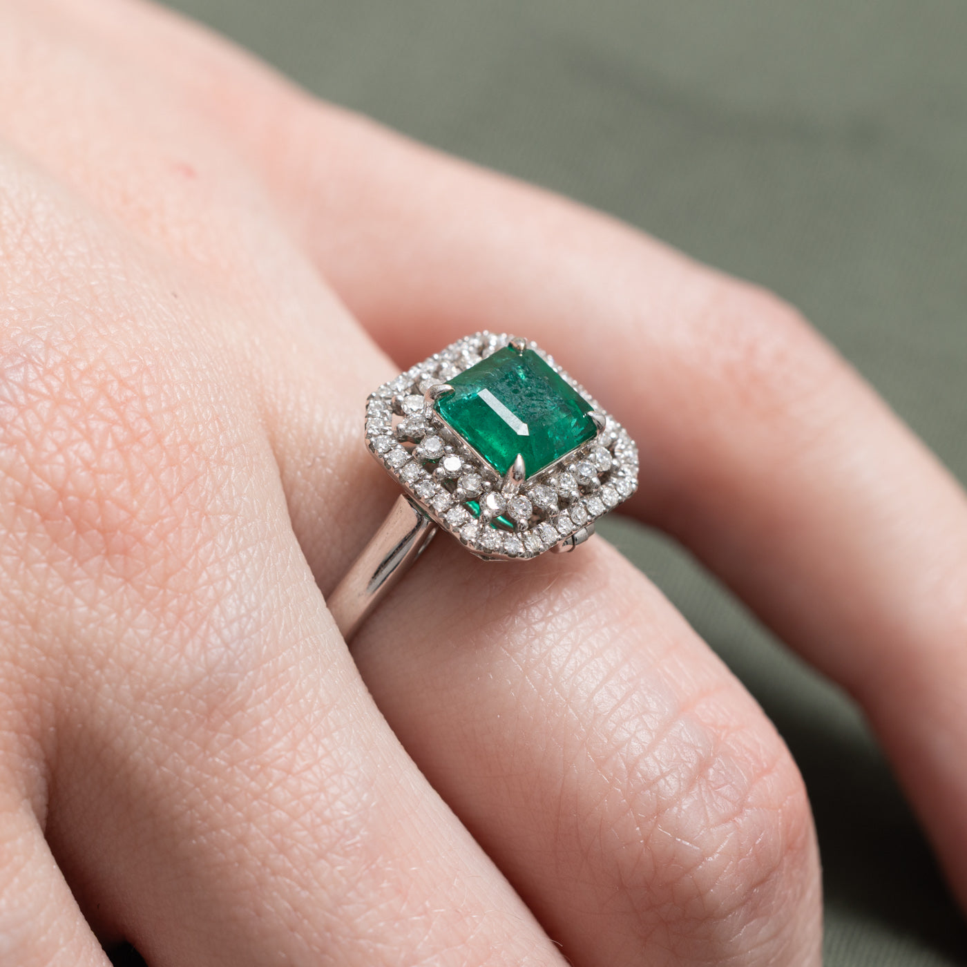 1.52ct Emerald & Diamond Convertible Pendant & Ring Set - 0.419ctw, Size 7 | Elegant Jewelry for Weddings, Anniversaries & Special Occasions