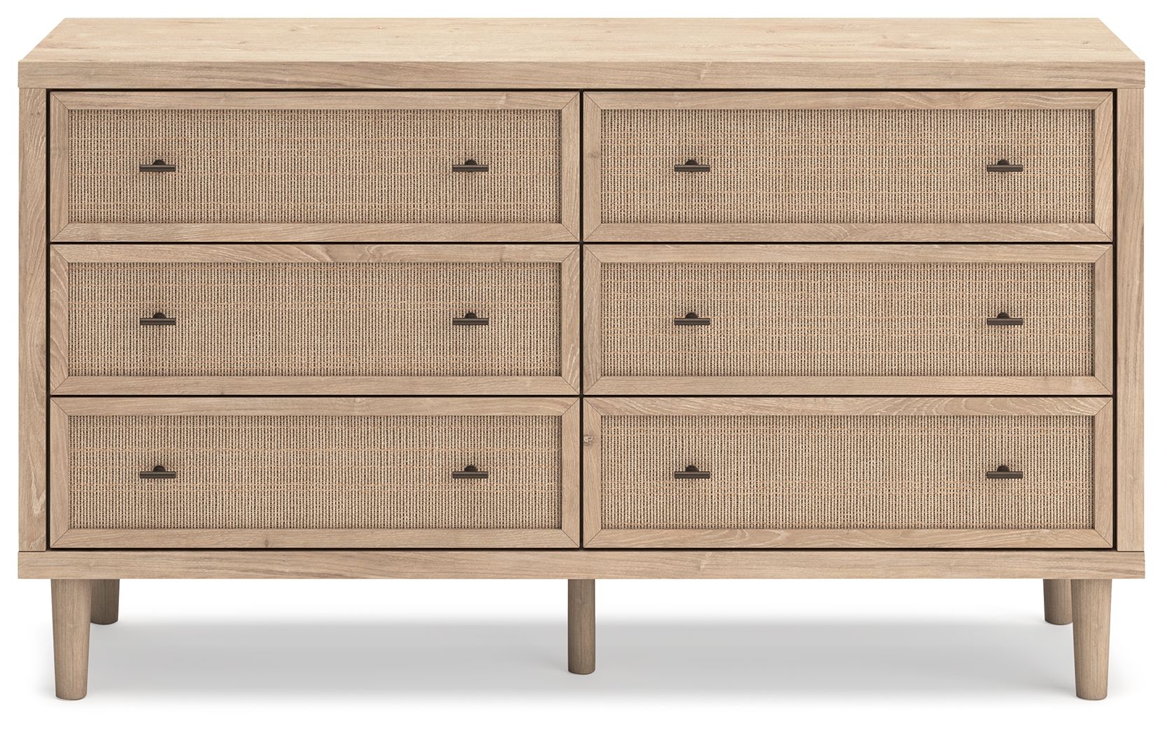 Cielden Two Tone Six Drawer Dresser - Modern Wooden Chest of Drawers for Bedroom & Living Room Storage | Organize Clothes, Toys, and Home Essentials
