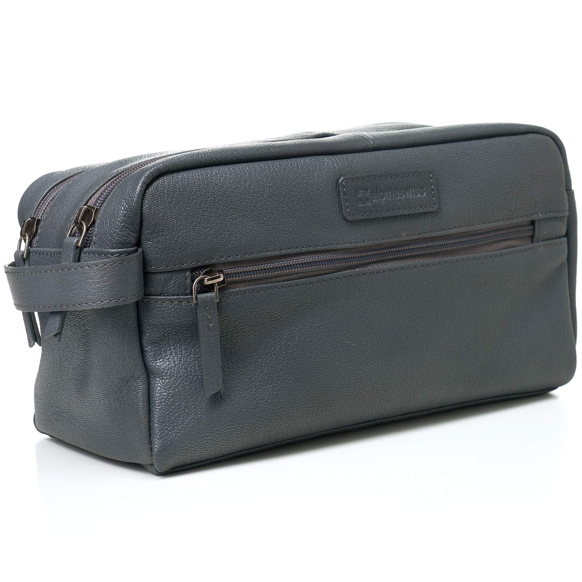 Premium Alpine Swiss Sedona Genuine Leather Toiletry Bag - Waterproof Travel Shaving Kit & Dopp Kit for Men | Perfect for Business Trips, Gym, Camping & Weekend Getaways