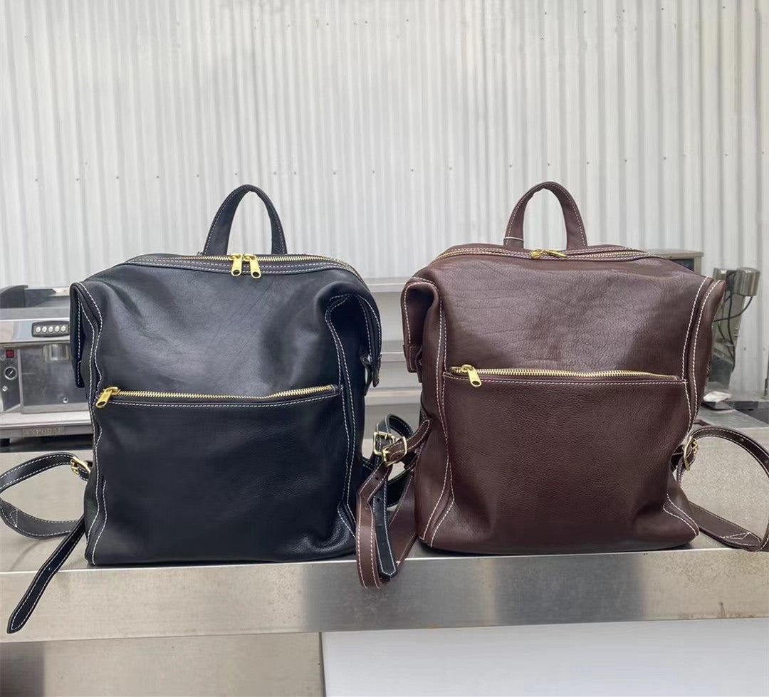 Premium Italian Leather Backpack for Women - Stylish & Durable Travel, Work & College Backpack - Fashionable Laptop Bag for Daily Commute & Business Trips
