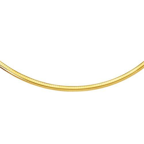 14K Yellow Gold Omega Chain Necklace for Women - 6mm Width, 16 Inch Length - Classic & Elegant Jewelry Gift for Her - Perfect for Daily Wear, Parties & Special Occasions
