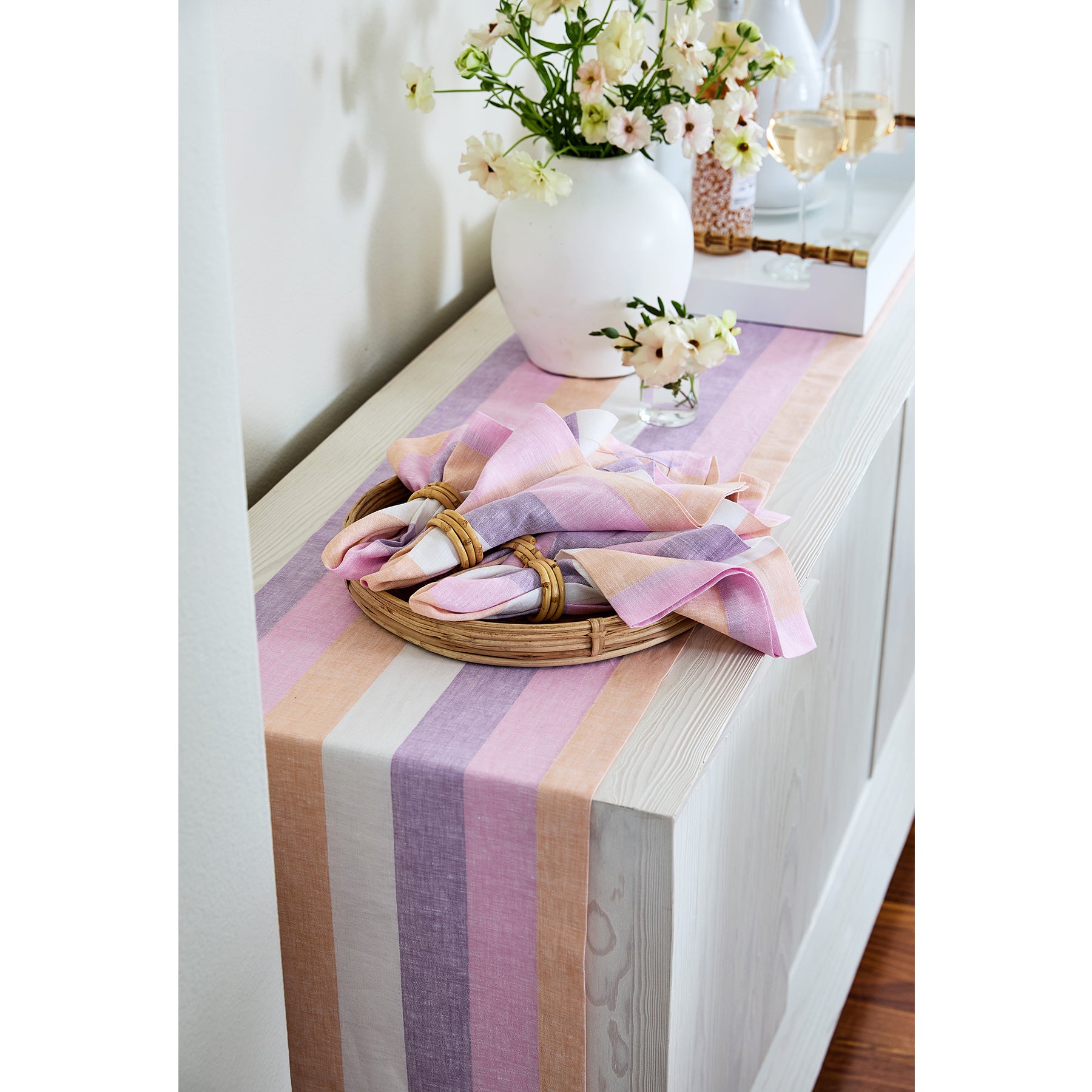 Elegant Gelato Stripe Table Runner - 72