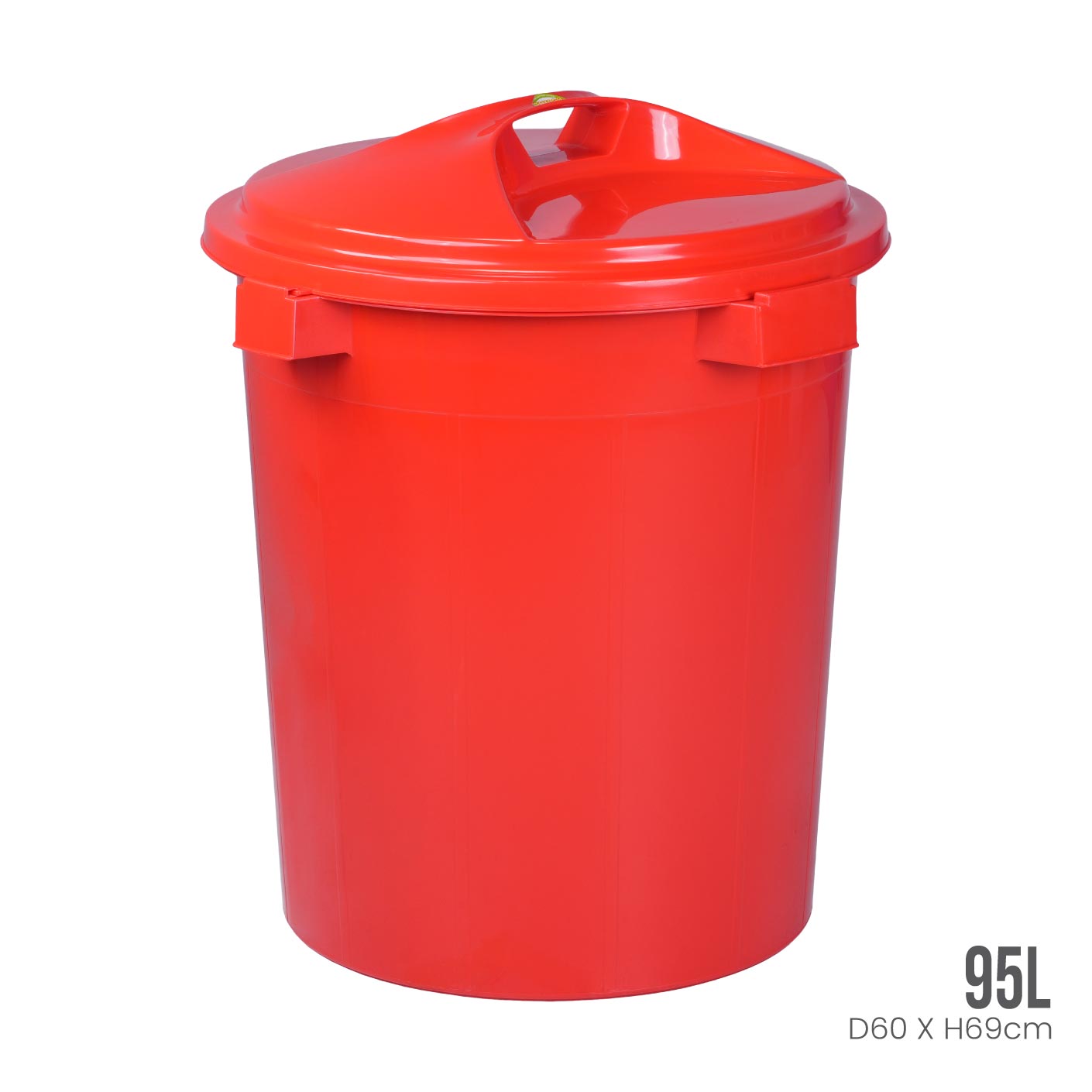 25 Gallon Lucky Pail with Lid - Heavy Duty Plastic Bucket for Storage, Cleaning, Gardening & Outdoor Use (518)