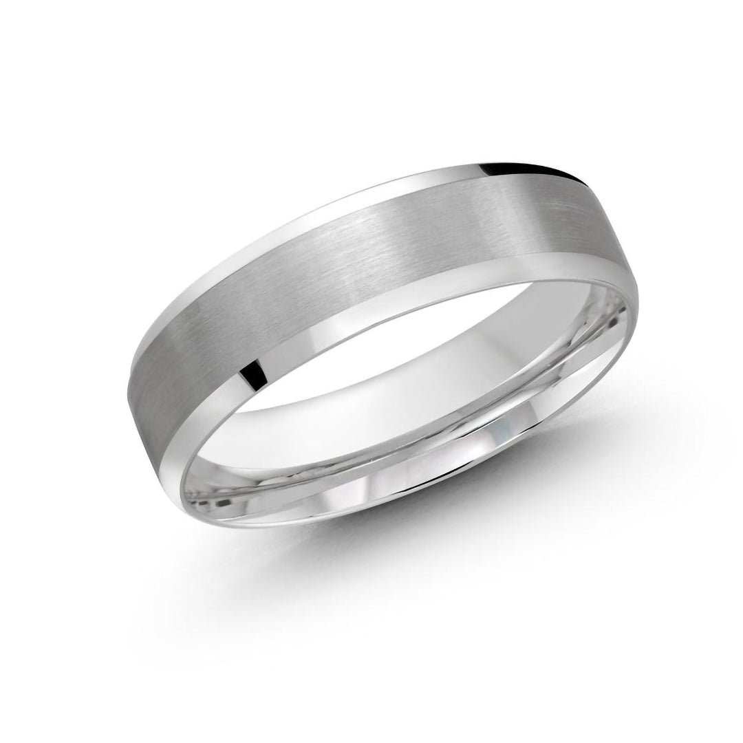 6mm Matte Finish Beveled Edge Men's Wedding Band - Comfort Fit Tungsten Ring for Grooms & Anniversary Gifts - Perfect for Formal Occasions & Everyday Wear