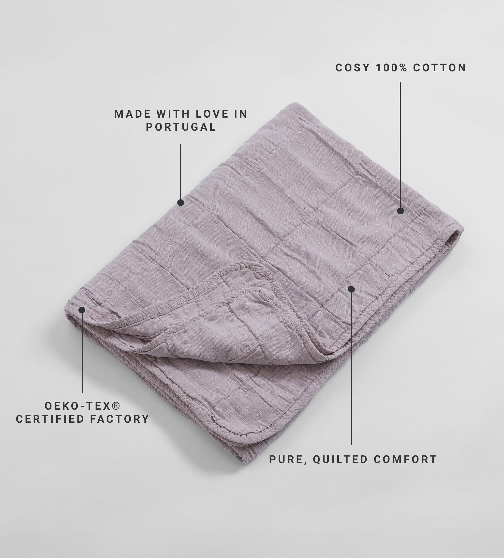 Premium Mink Little Finn 100% Cotton Quilted Throw Blanket - Soft & Cozy for Bed, Sofa, and Home Decor - Perfect for Cuddling, Lounging, and Gift Giving