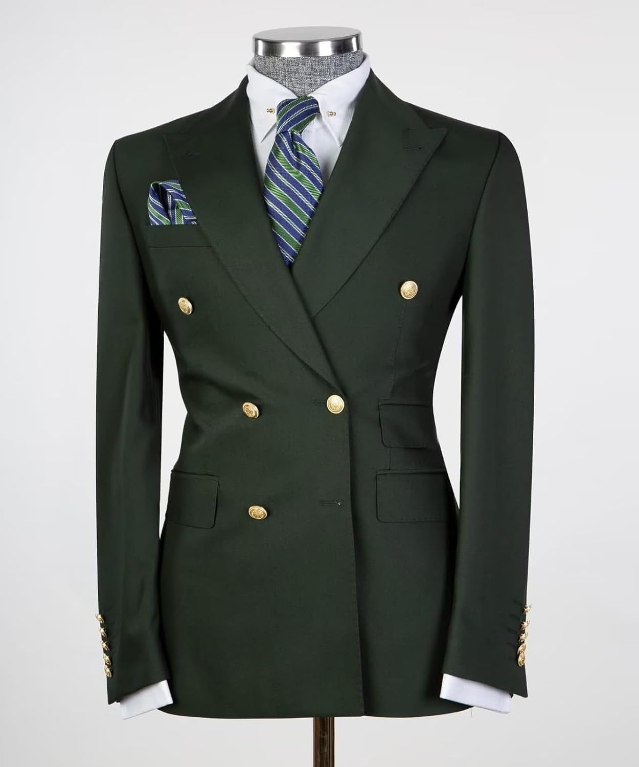 Men's Slim Fit Classic Suits 2-Piece Set - Double Button Blazer Jacket & Pants | Formal Groomsmen Tuxedo for Wedding, Party & Business Occasions | Perfect for Prom, Office & Special Events