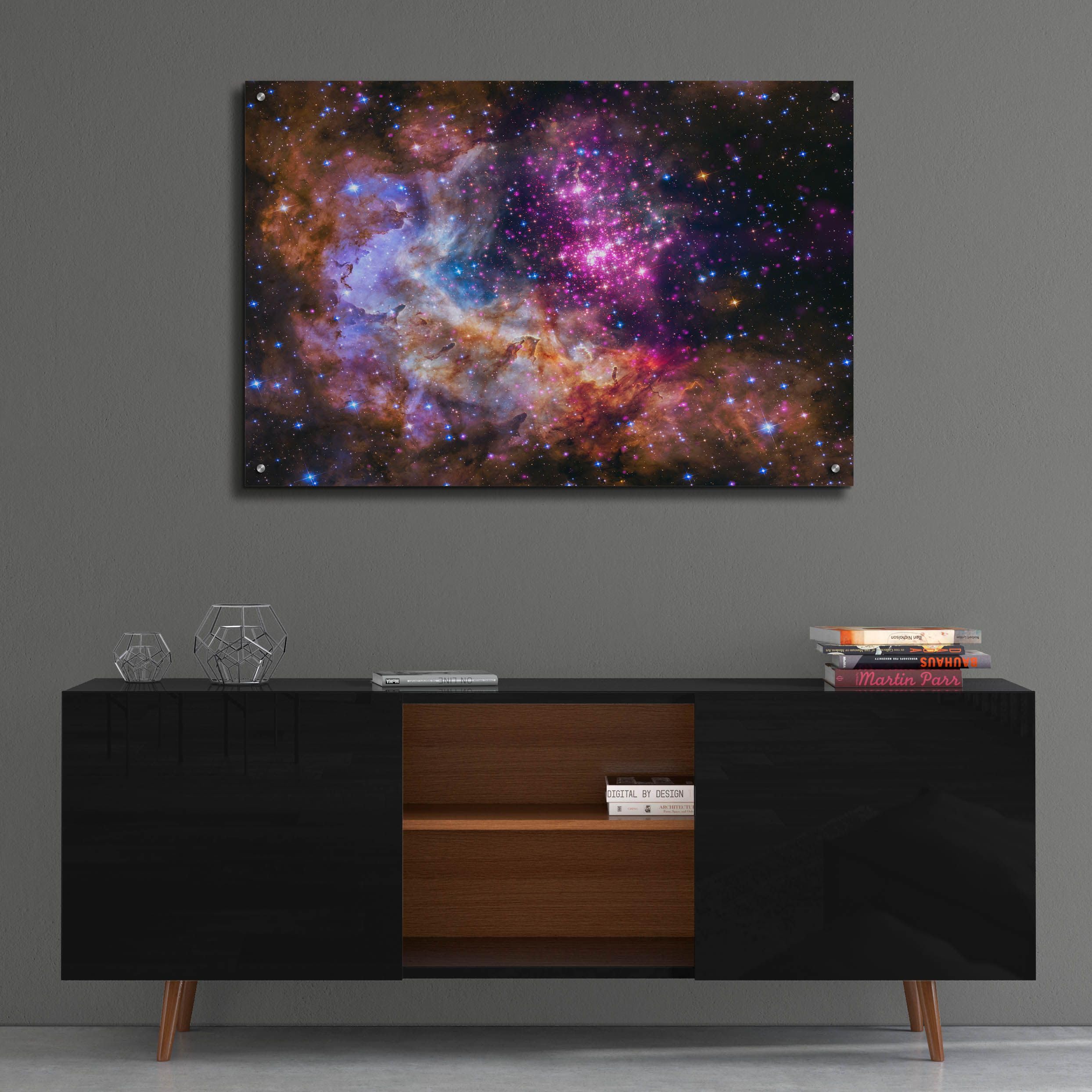 Epic 'Westerlund 2' Galaxy Acrylic Glass Wall Art - 36x24 Inches Space-Themed Home Decor - Perfect for Living Room, Bedroom or Office Wall Display