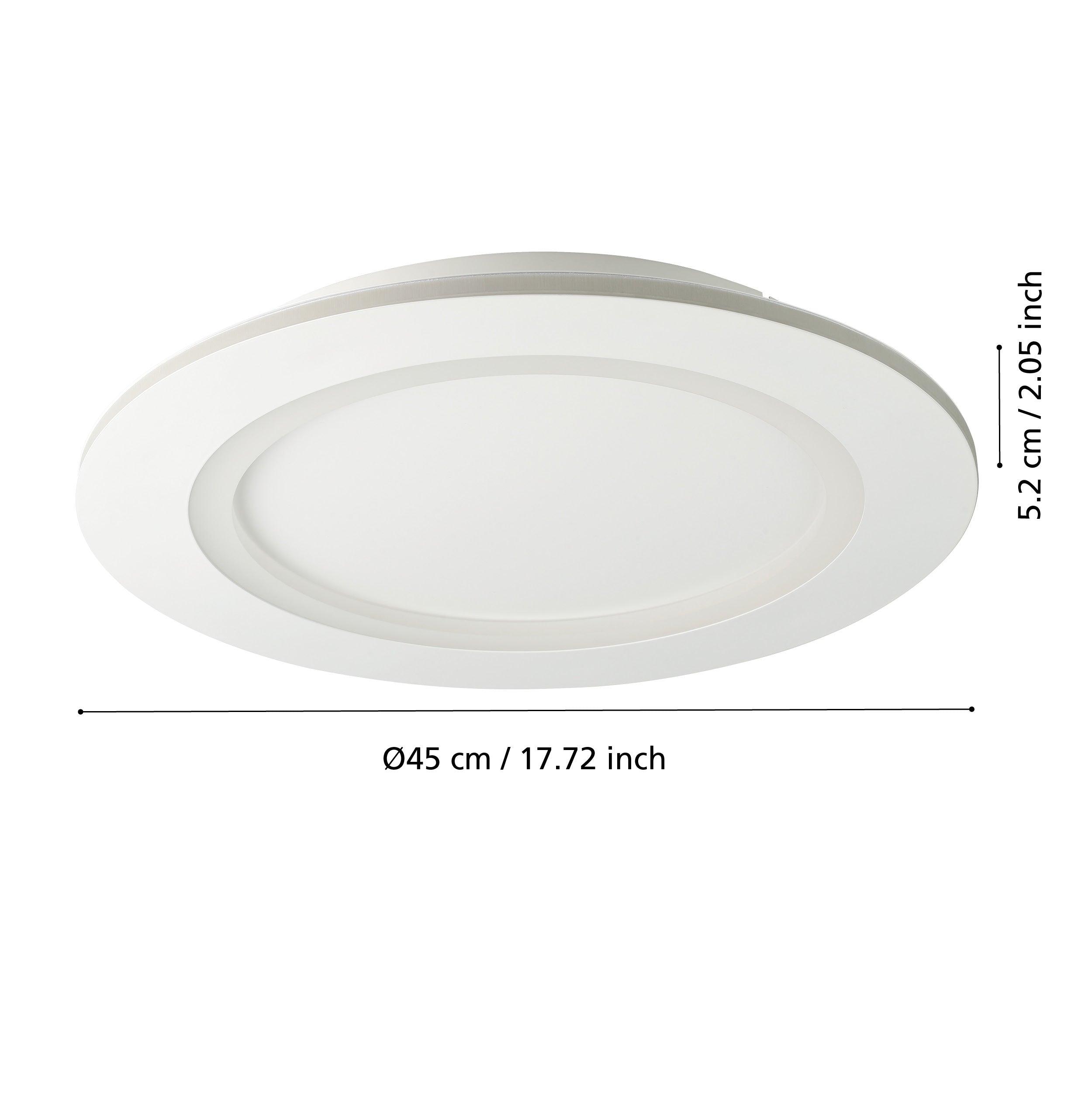 Eglo Connect Padrogiano Z Smart Round LED Ceiling Light Fixture 45cm - Modern Dimmable Lighting for Living Room, Bedroom & Kitchen