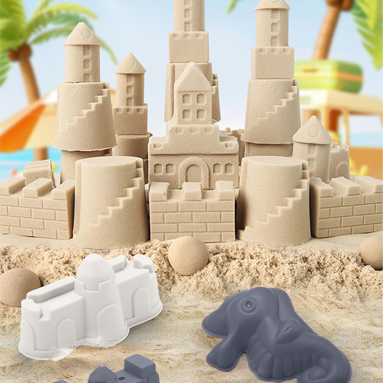 **DAZZTIME 30-Piece Kids Beach Sand Castle Toy Set - Shovels, Buckets & Molds for Boys & Girls Ages 1+ - Perfect for Beach, Sandbox & Outdoor Play**