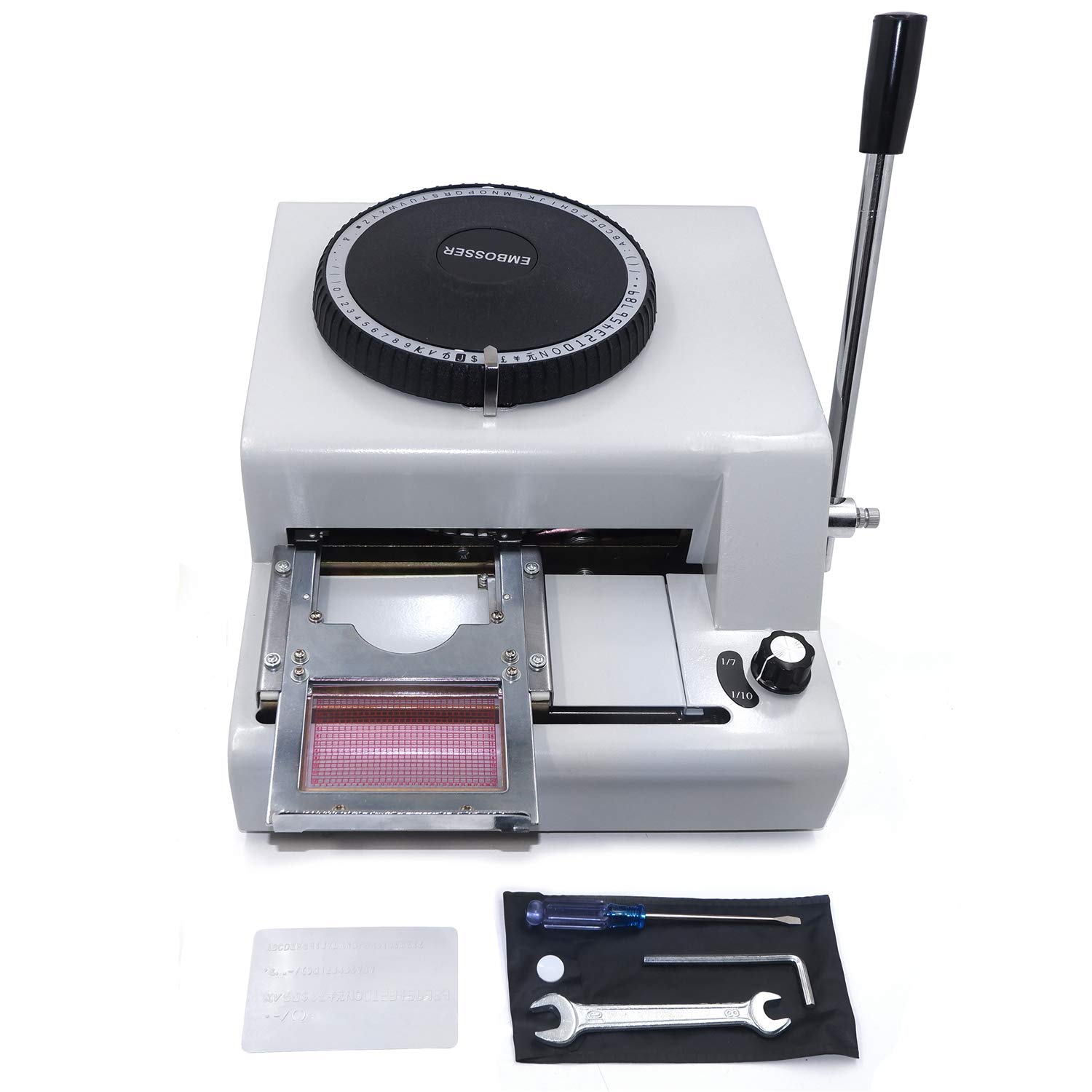 Manual Stamping Machine for PVC Letters - Personalized Card Embosser & Code Printer (Model ET-WORK001-RAW) | Perfect for DIY Crafts, Wedding Invitations, and Business Cards