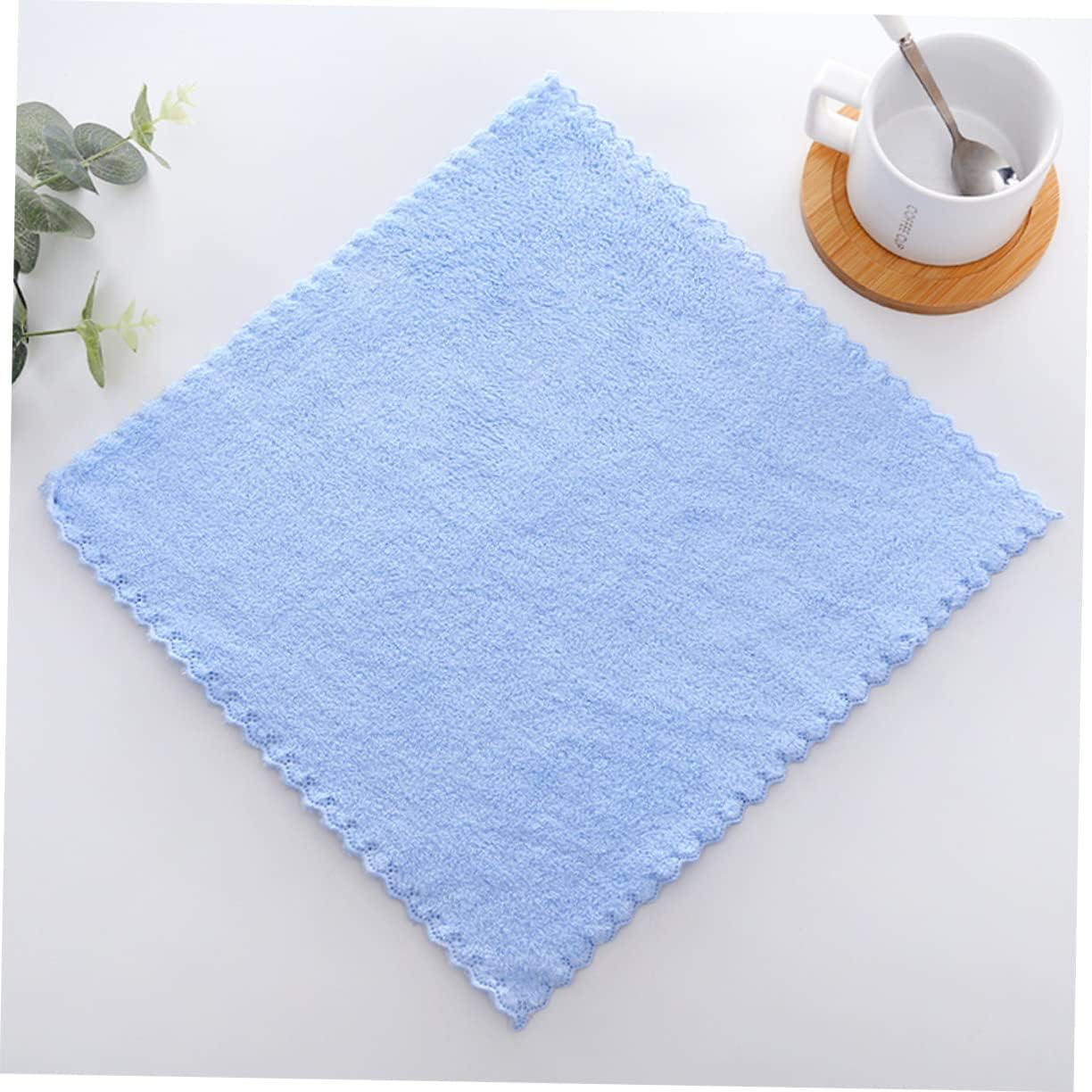 10pcs Coral Fleece Makeup Remover Washcloths & Face Towels - Soft Square Cleansing Cloths for Daily Skincare Routine | Gentle Makeup Removal & Facial Cleansing | Perfect for Travel, Gym & Home Use