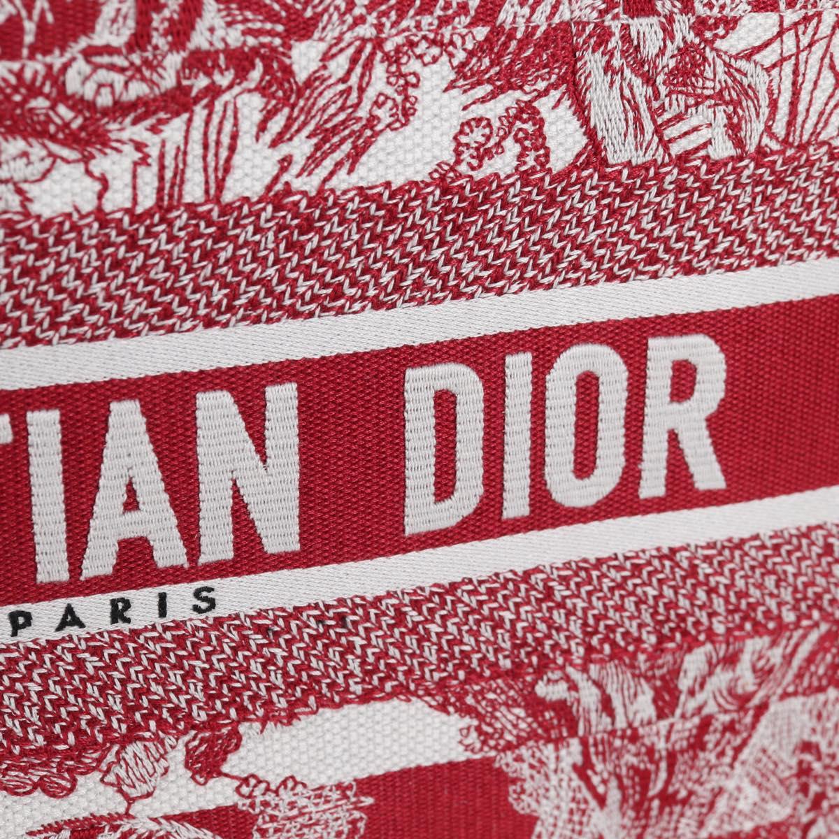 Dior Book Tote Bag - Red Oblique Canvas Designer Handbag for Women | Perfect for Travel, Work & Everyday Use