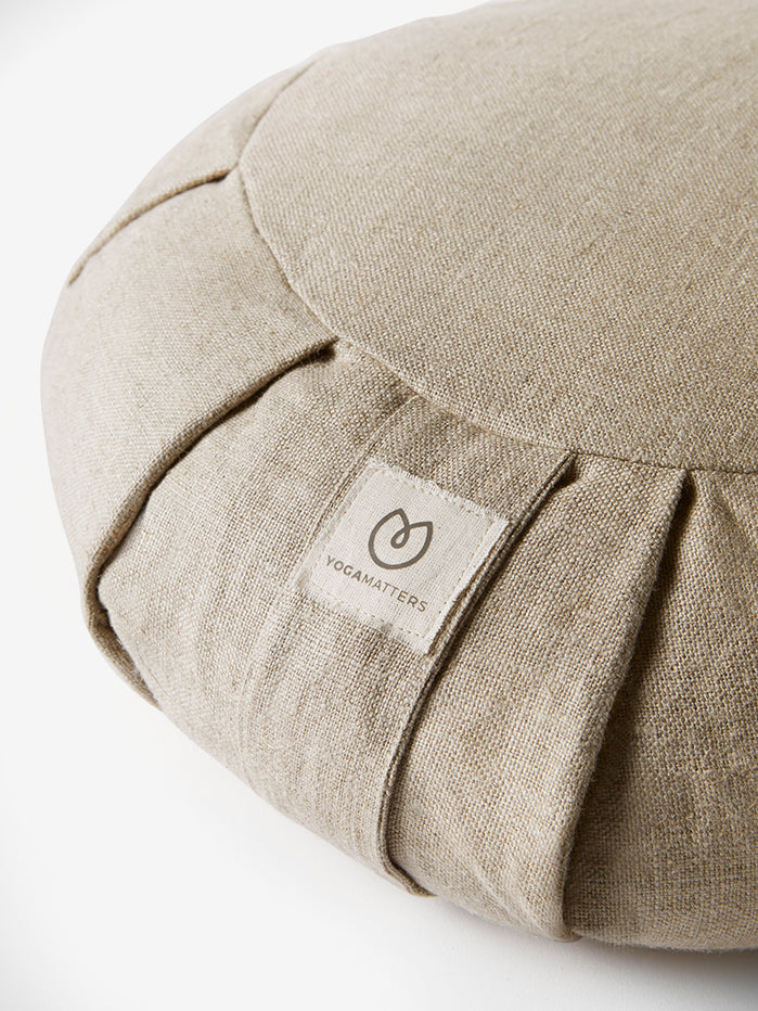 Organic Hemp Buckwheat Zafu Meditation Cushion for Yoga & Zen Practice - Natural Comfort for Home, Studio & Outdoor Meditation