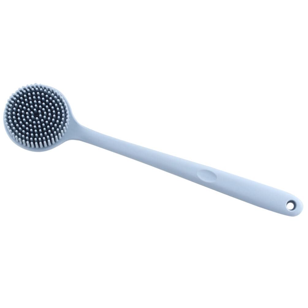 Exfoliating Back Scrubber Brush with Soft Silica Gel - Long Handle Body Brush for Men & Women - Bath Loofah & Shower Scrubber for Deep Cleansing, Dead Skin Removal & Spa Relaxation (Perfect for Hard-to-Reach Areas & Sensitive Skin)