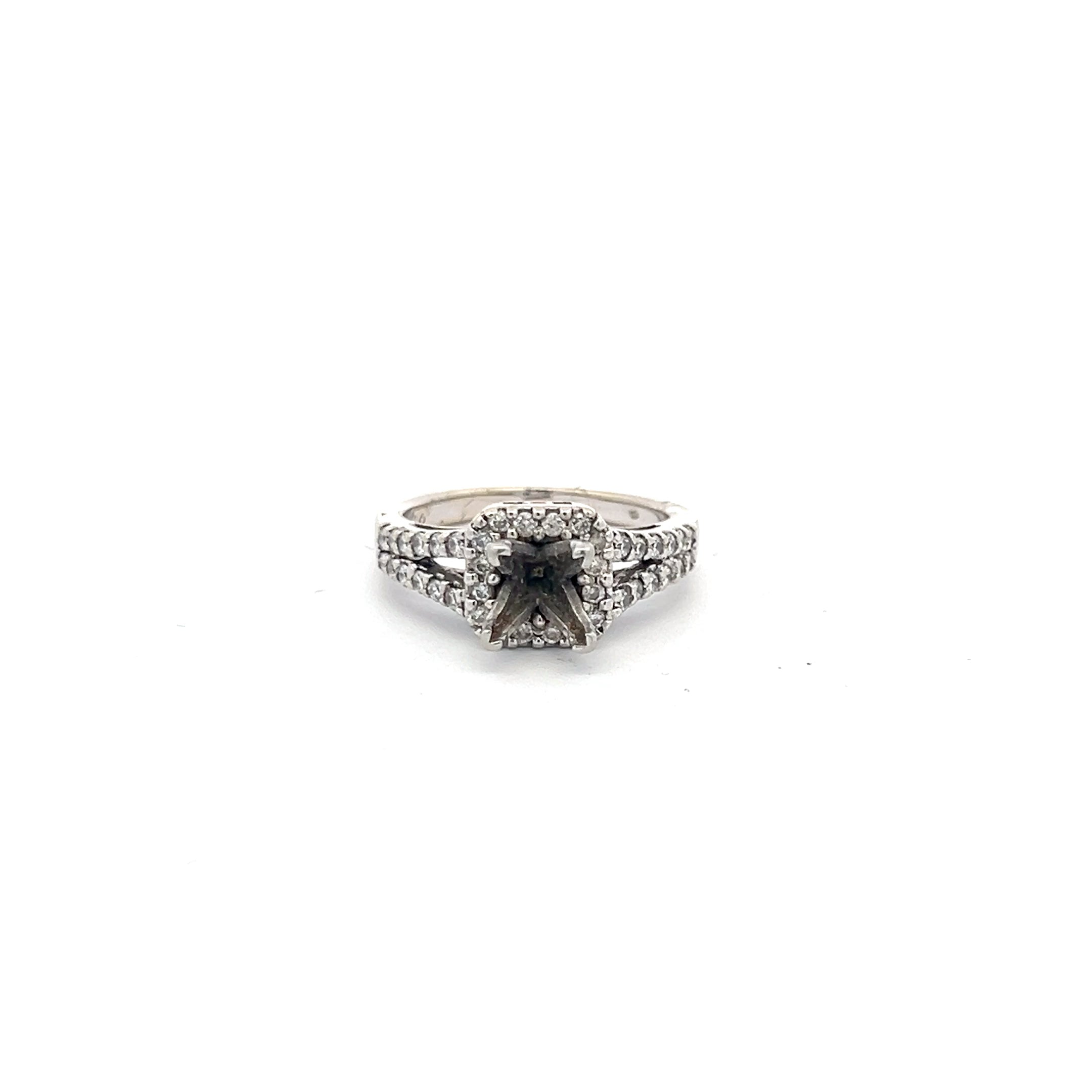 0.30 Carat Round Brilliant I SI1 Diamond 14K White Gold Semi Mount Engagement Ring - Perfect for Proposals, Weddings & Anniversary Gifts