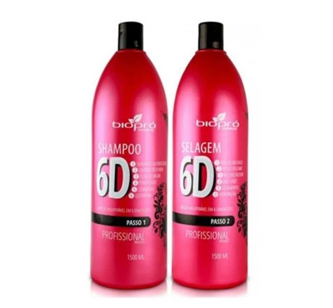 BioPro 6D Sealing & Straightening Multifunctional Smooth Treatment Kit - 2x1L for Professional Hair Care & Salon Use