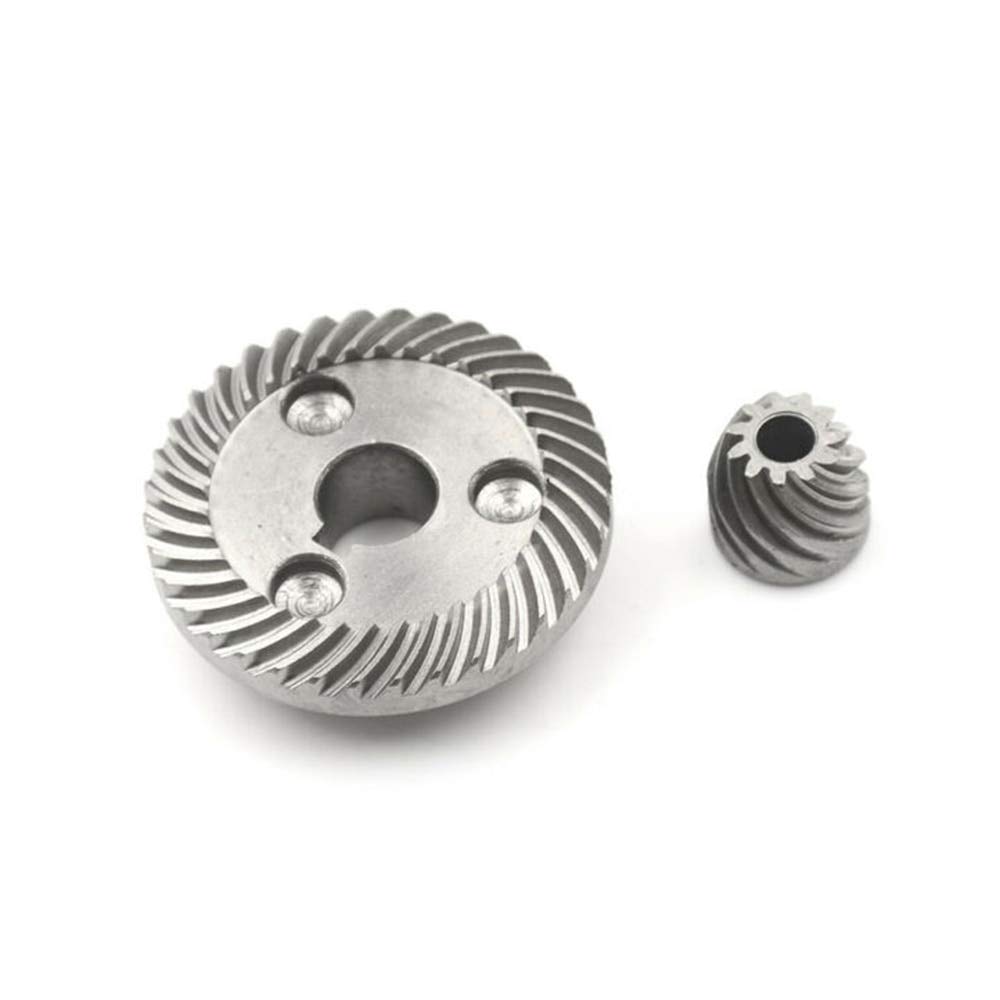 2PCS Metal Silver Spiral Bevel Gear Replacement Set for Makita 9553 Angle Grinder - Durable Spare Parts for Smooth Grinding & Cutting Operations