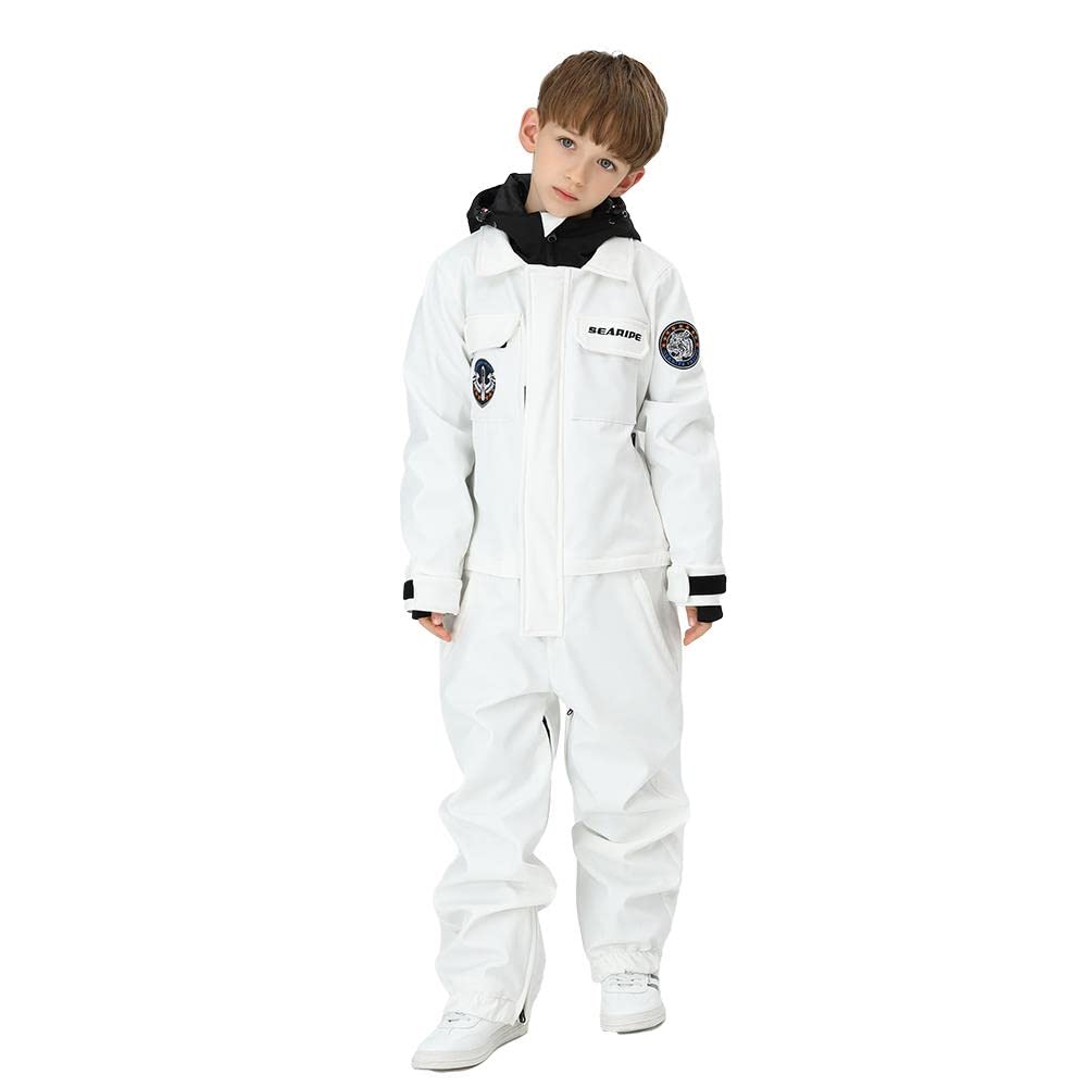 RIUIYELE Kids Waterproof Ski Suit - Winter Warm Snowboard Jumpsuit for Boys & Girls - One-Piece Snowsuit for Skiing, Snowboarding & Outdoor Play