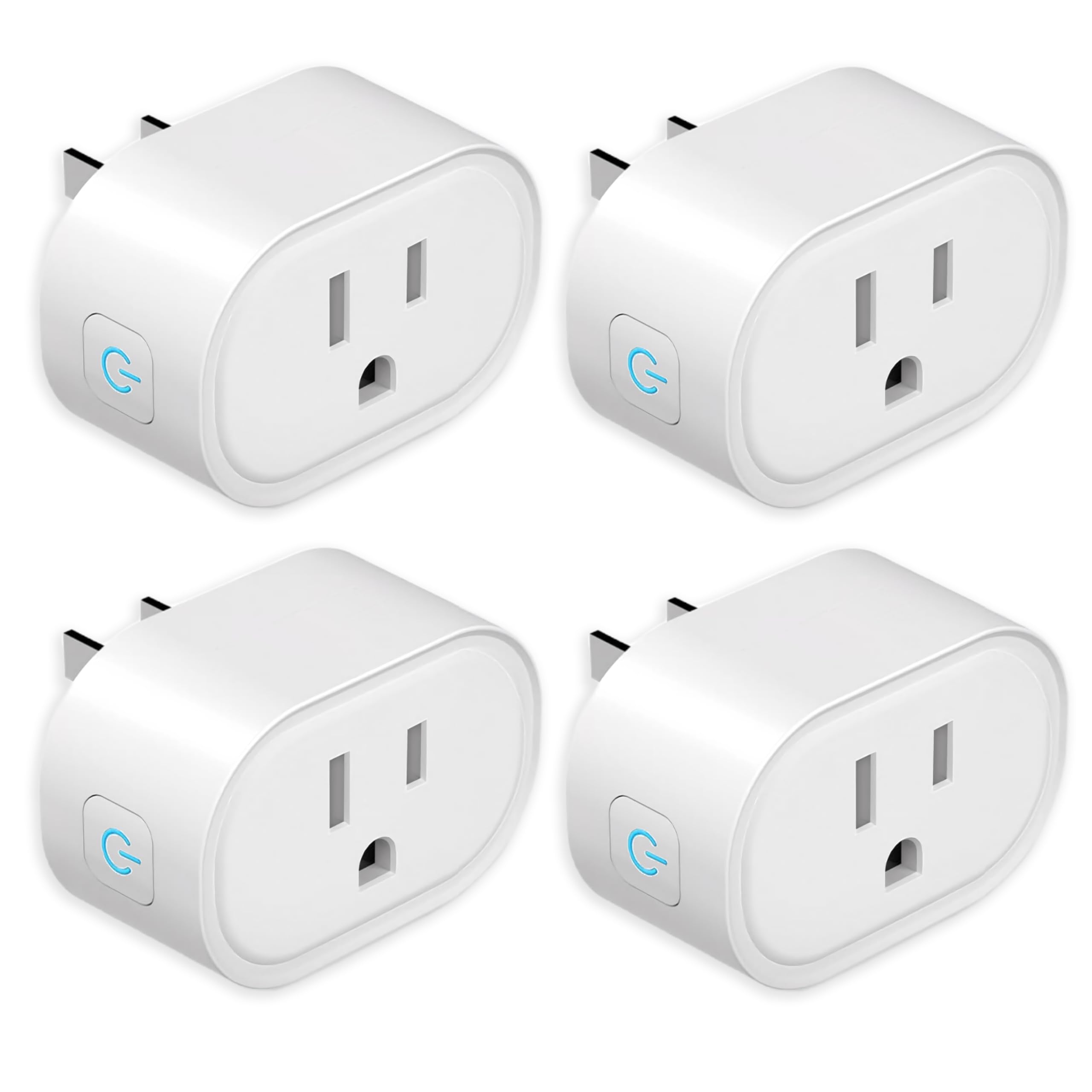 YNF Mini Smart Plug 4 Pack - Alexa Compatible, Voice Control, Remote Access, Timer & Scheduling, BLE Mesh - Perfect for Smart Home Automation, Office Devices & Holiday Lighting