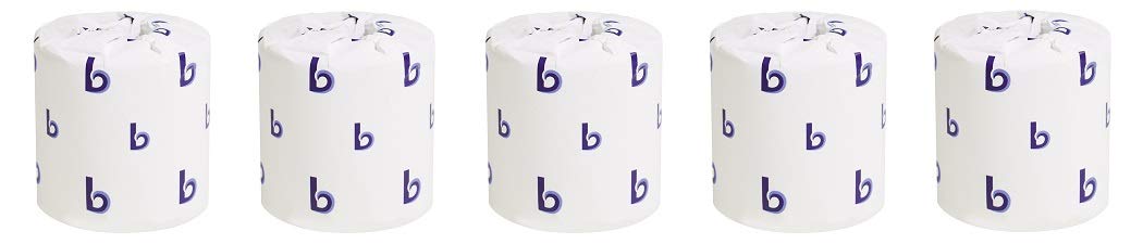 Premium Boardwalk BWK6144 2-Ply Toilet Paper - Soft White Bath Tissue, 4